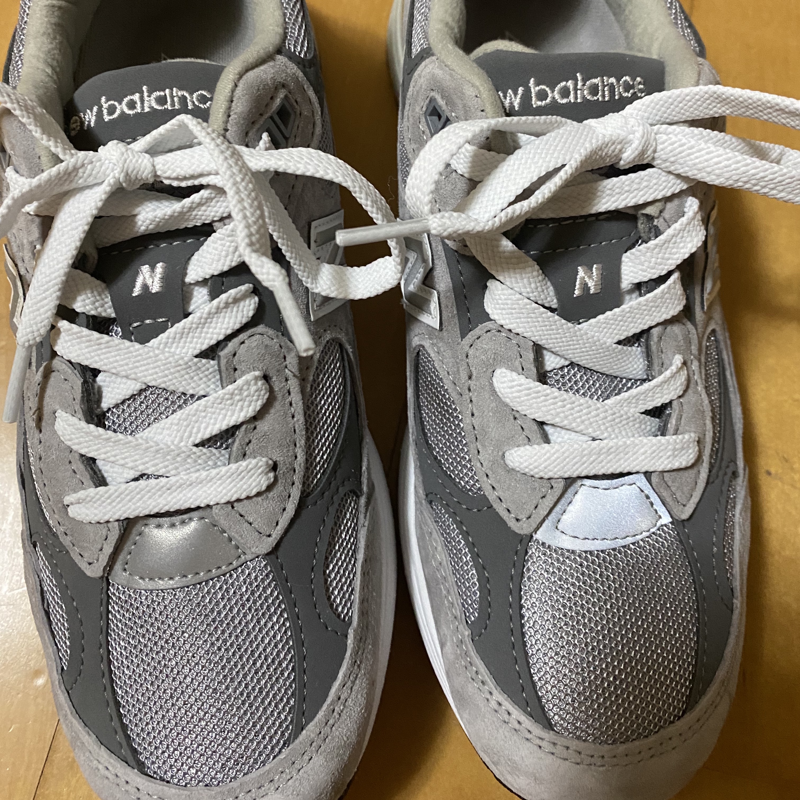 New Balance 992 Made in USA Grey - D Standard 착용 스타일 - 2