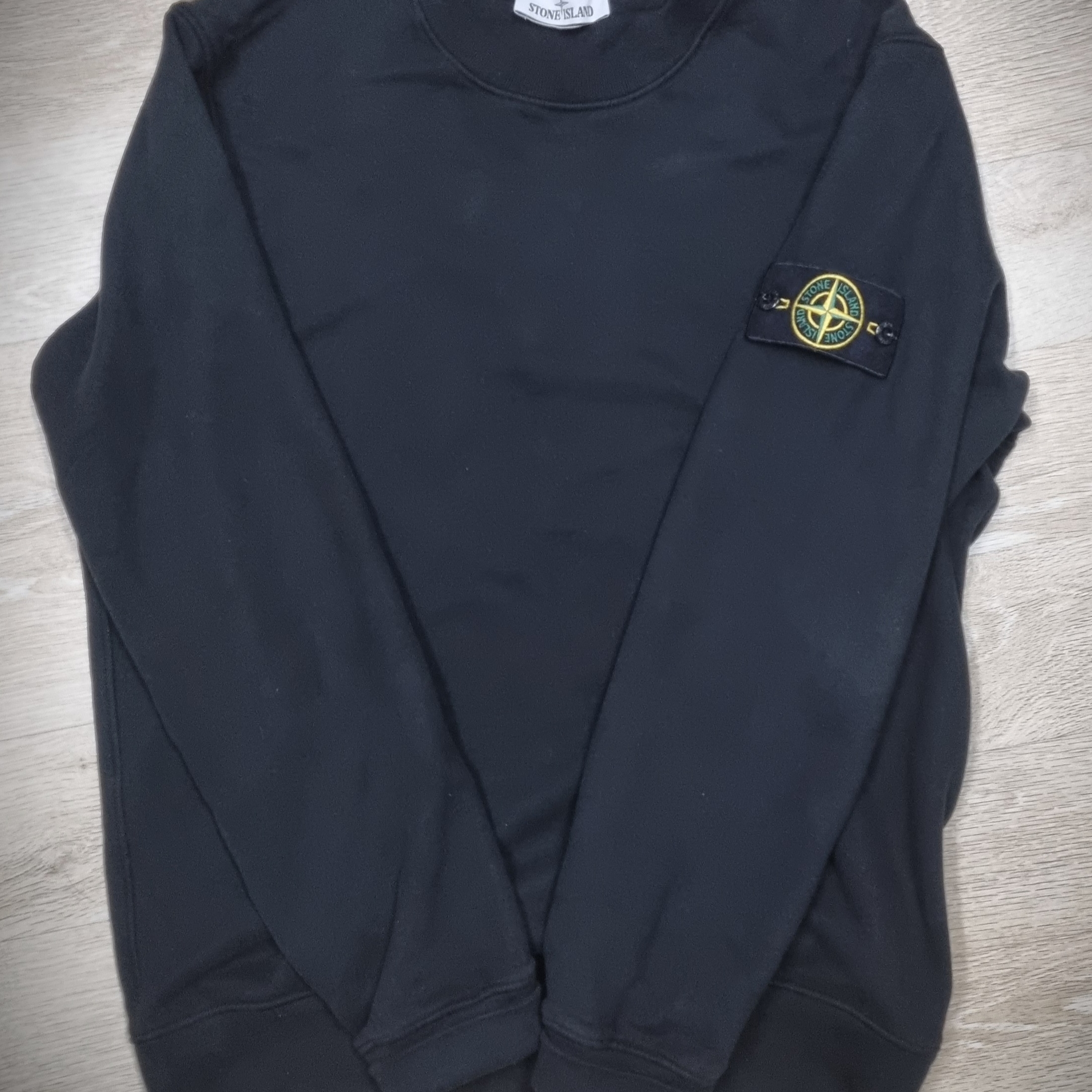 Stone Island 63020 Crewneck Sweatshirt Black - 21FW 착용 스타일 - 2