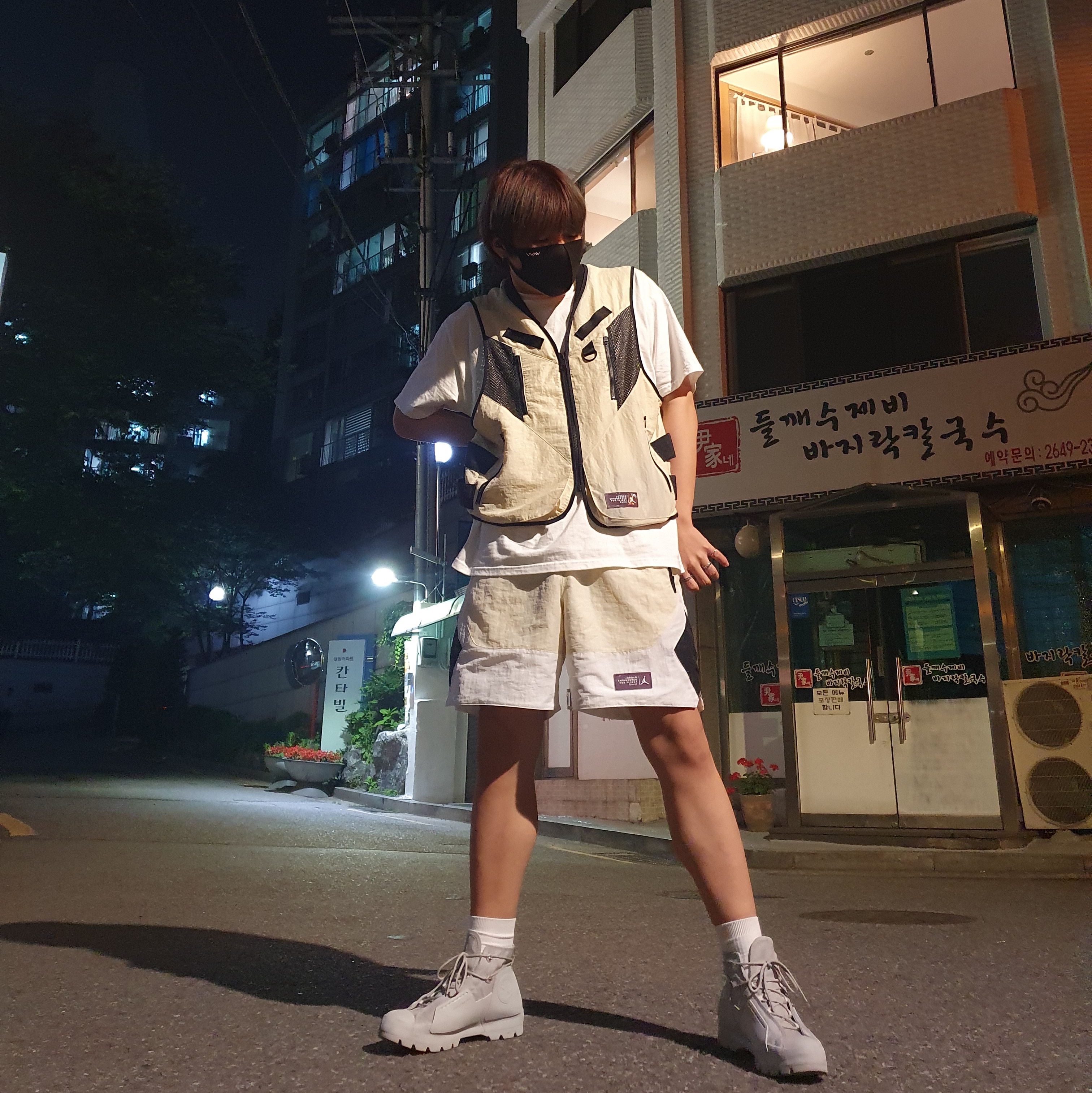 Converse x A-Cold-Wall Chuck Taylor All Star Lugged High Grey Violet 착용 스타일