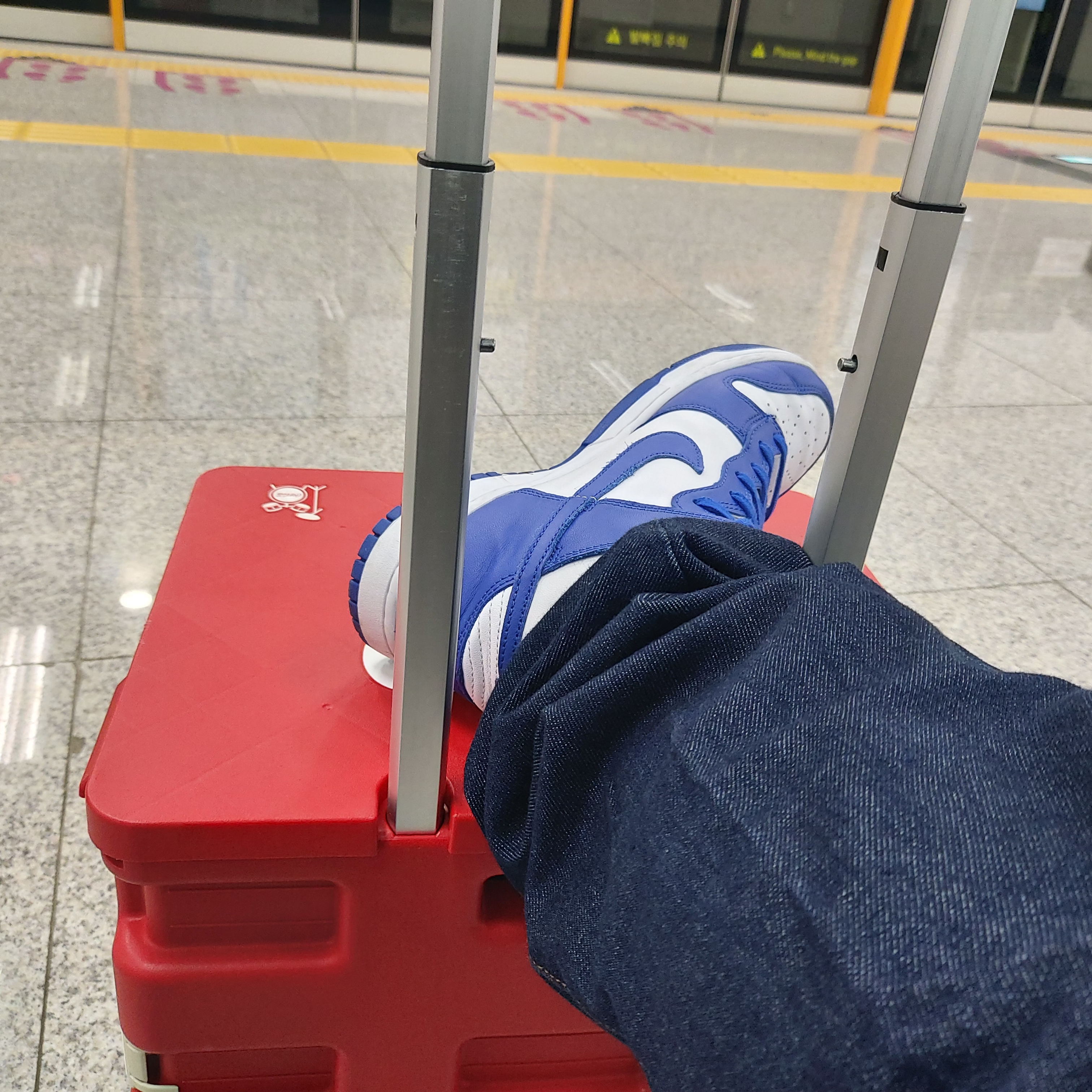 Nike Dunk High Retro Game Royal 착용 스타일 - 1
