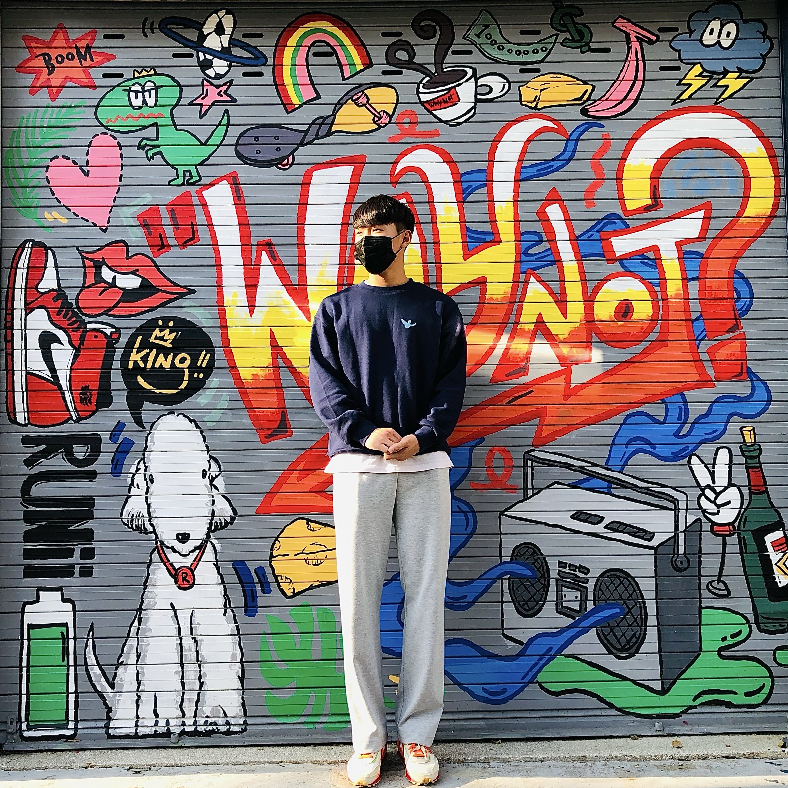Nike x Sacai x Clot LDWaffle Orange Blaze 착용 스타일 - 1