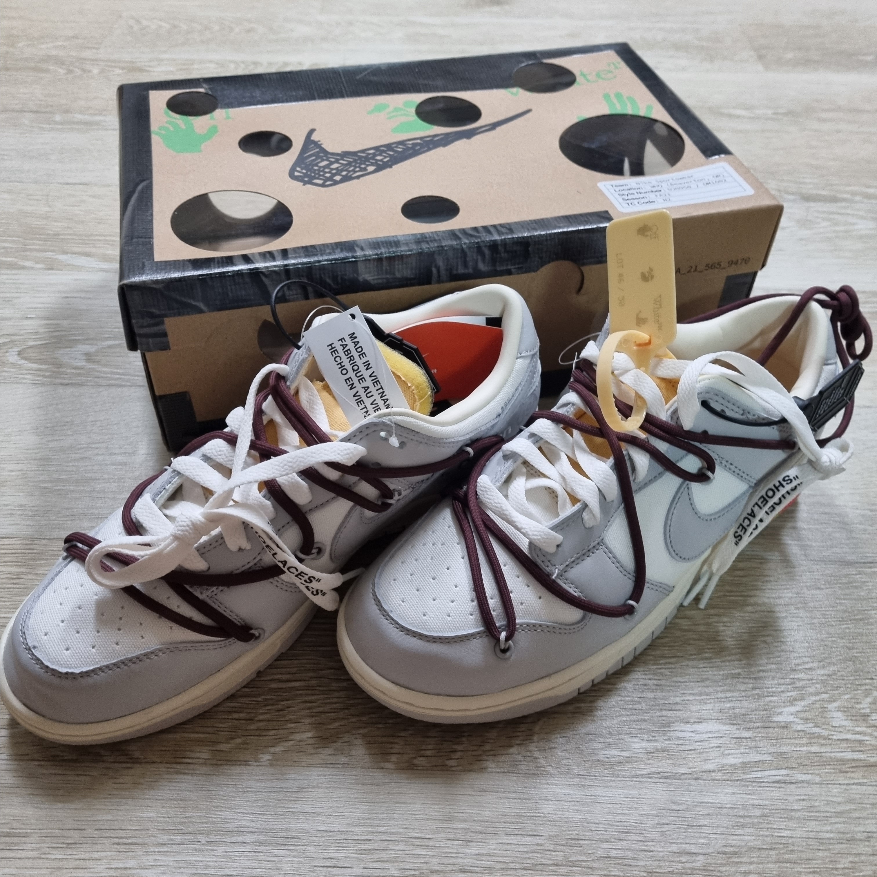 Nike x Off-White Dunk Low The 50 - Lot 46 착용 스타일 - 1