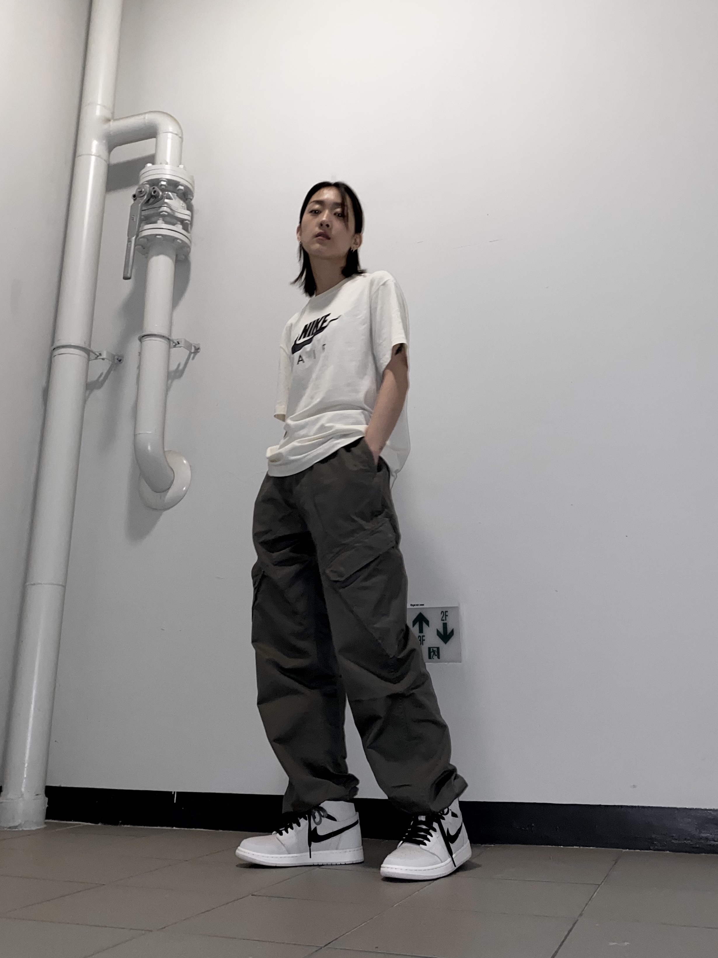 (W) Jordan 1 Zoom Air CMFT Summit Sail 착용 스타일 - 1