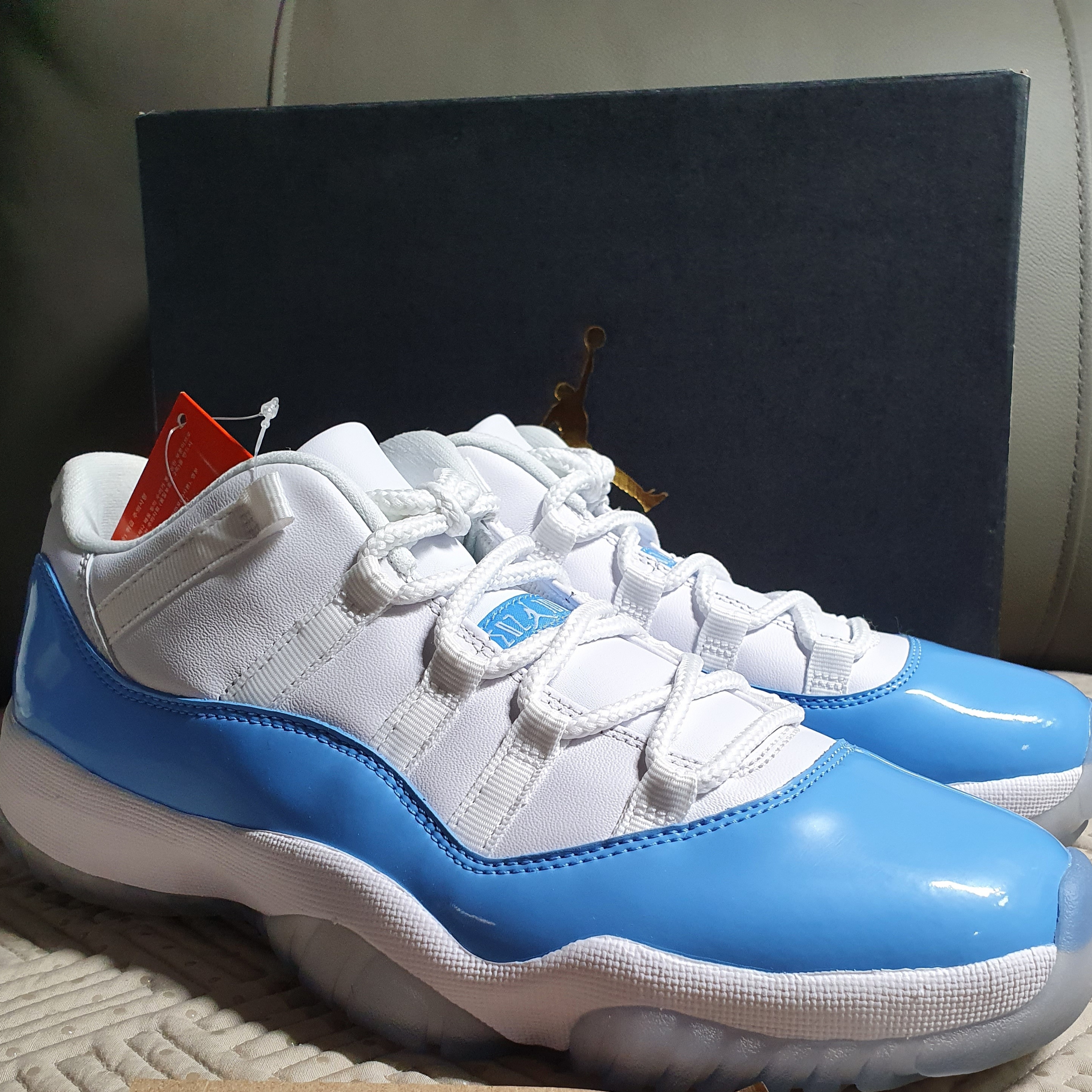 Jordan 11 Retro Low University Blue 2017, (GS) Jordan 11 Retro Low University Blue 착용 스타일 - 2