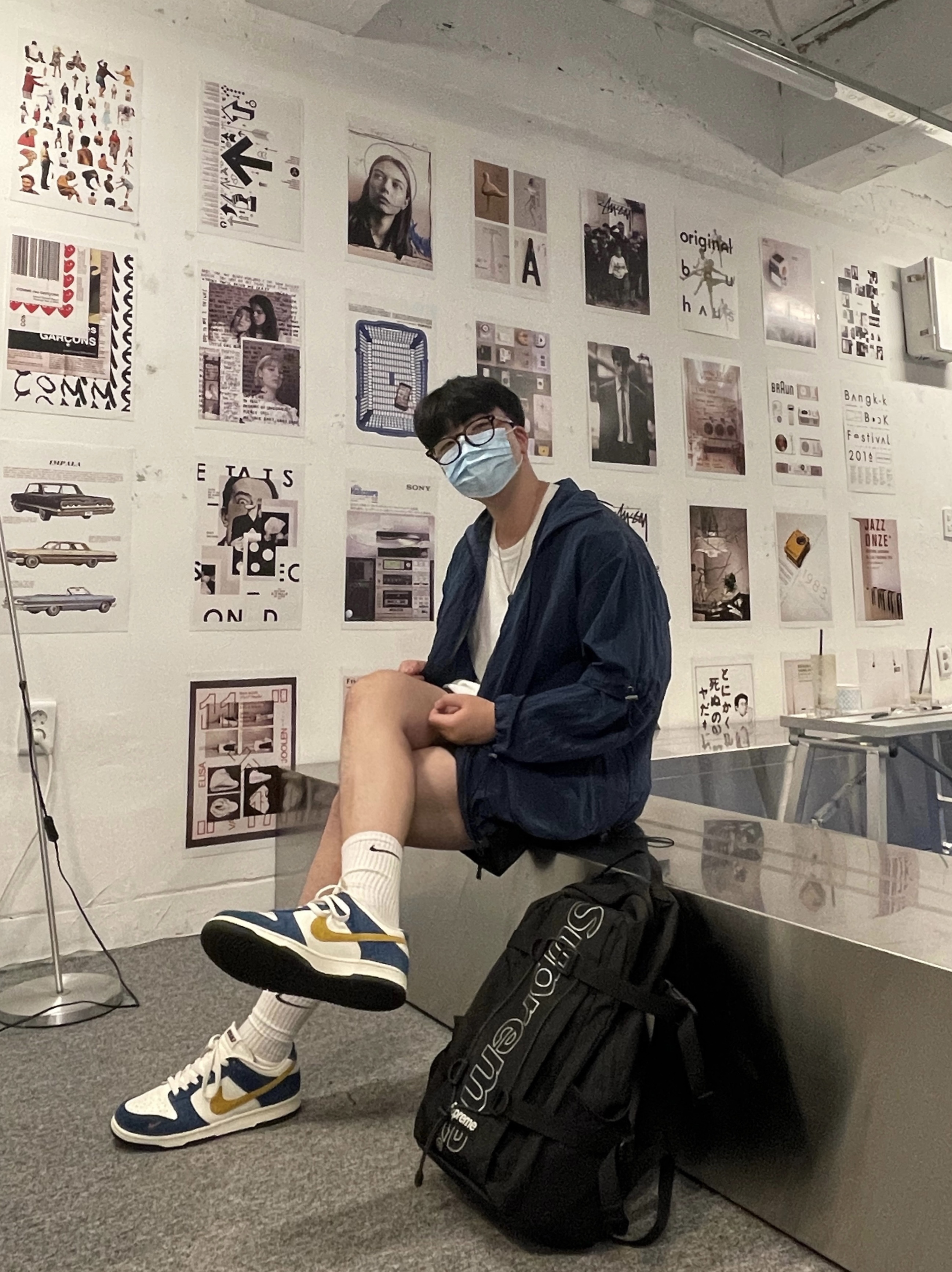Nike x Kasina Dunk Low 80's Bus, Supreme Backpack Black - 18FW 착용 스타일