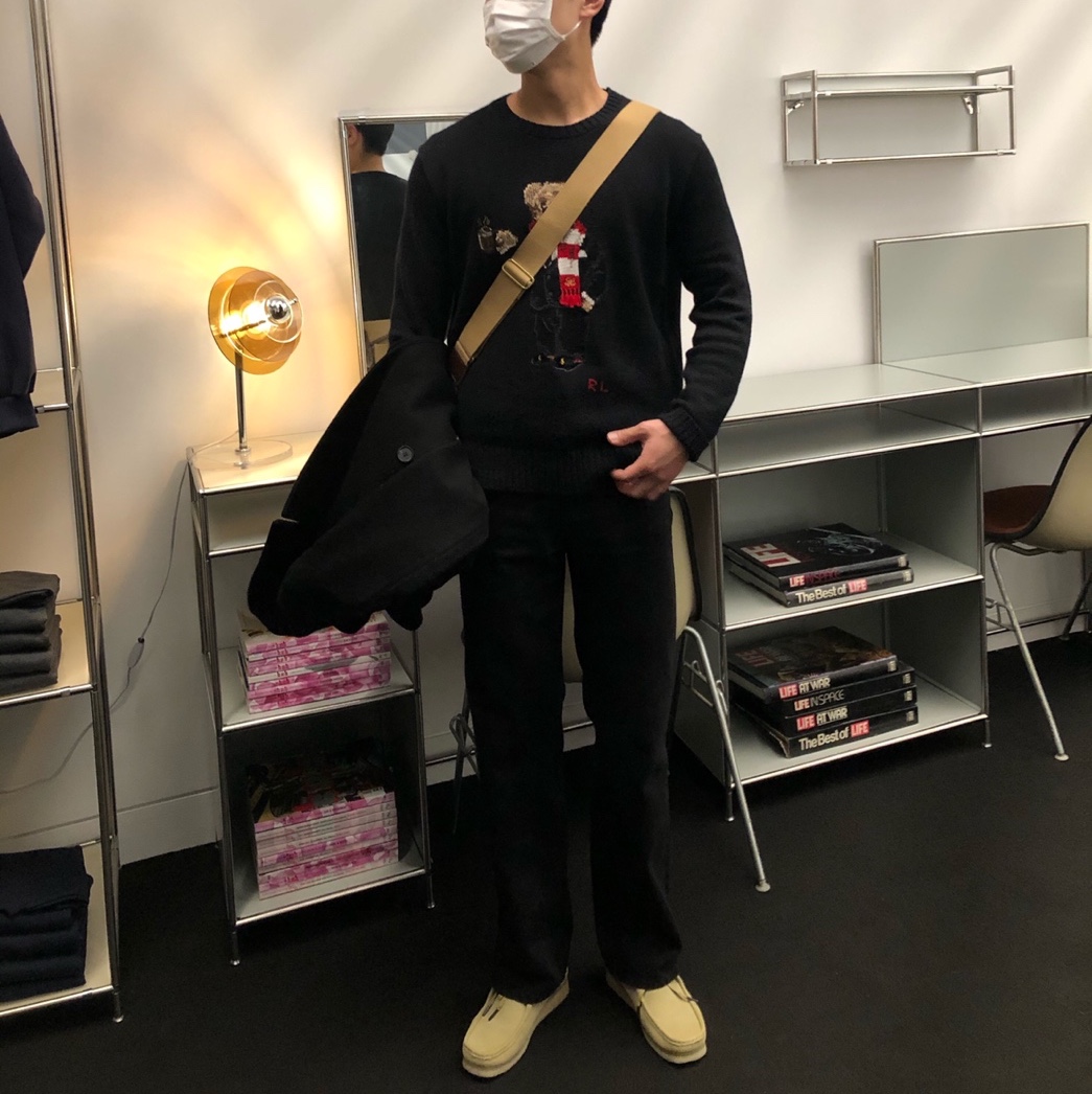 Clarks x Supreme Wallabee Gore-Tex Maple 착용 스타일 - 1