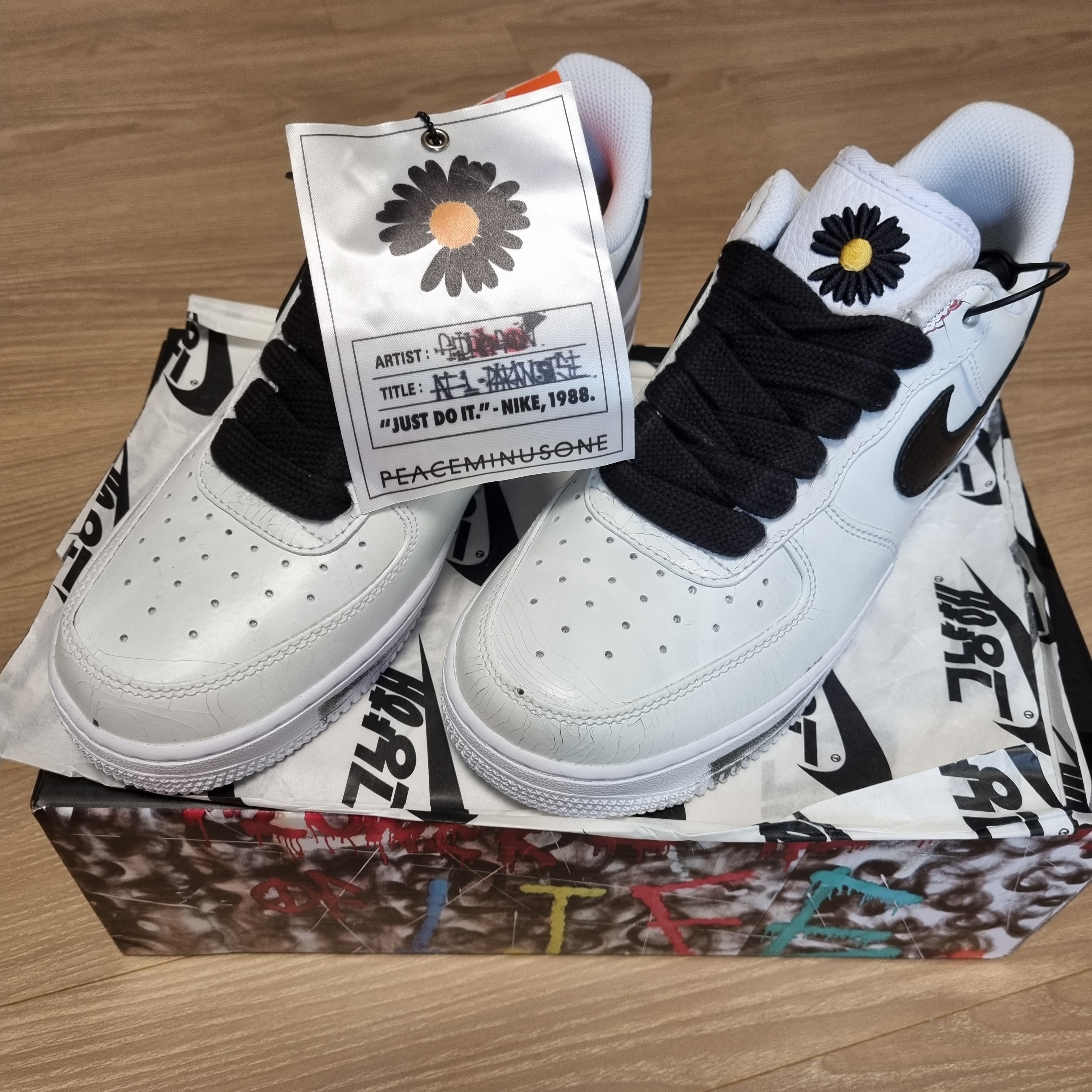 Nike x Peaceminusone Air Force 1 Low Para-Noise 2.0 착용 스타일 - 1