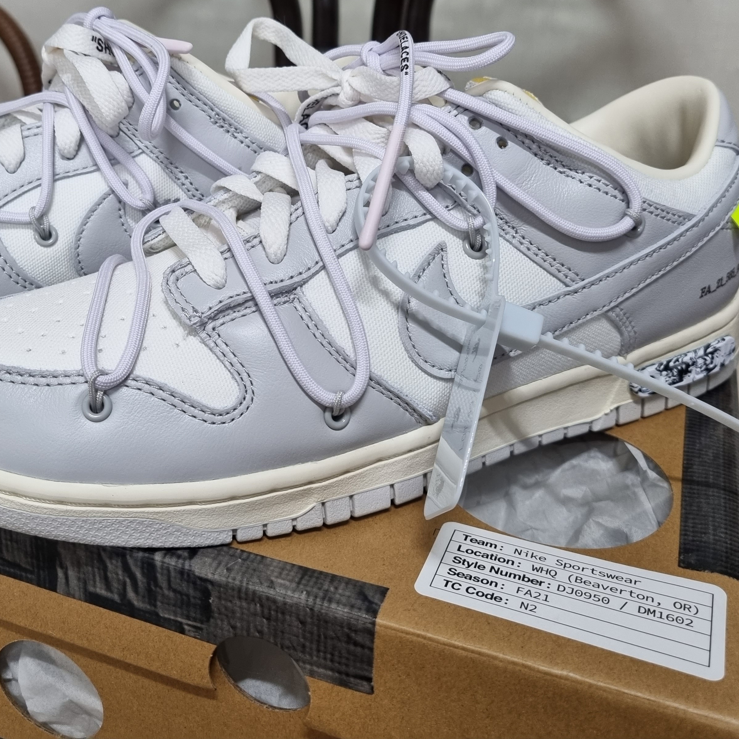 Nike x Off-White Dunk Low The 50 - Lot 49 착용 스타일 - 2