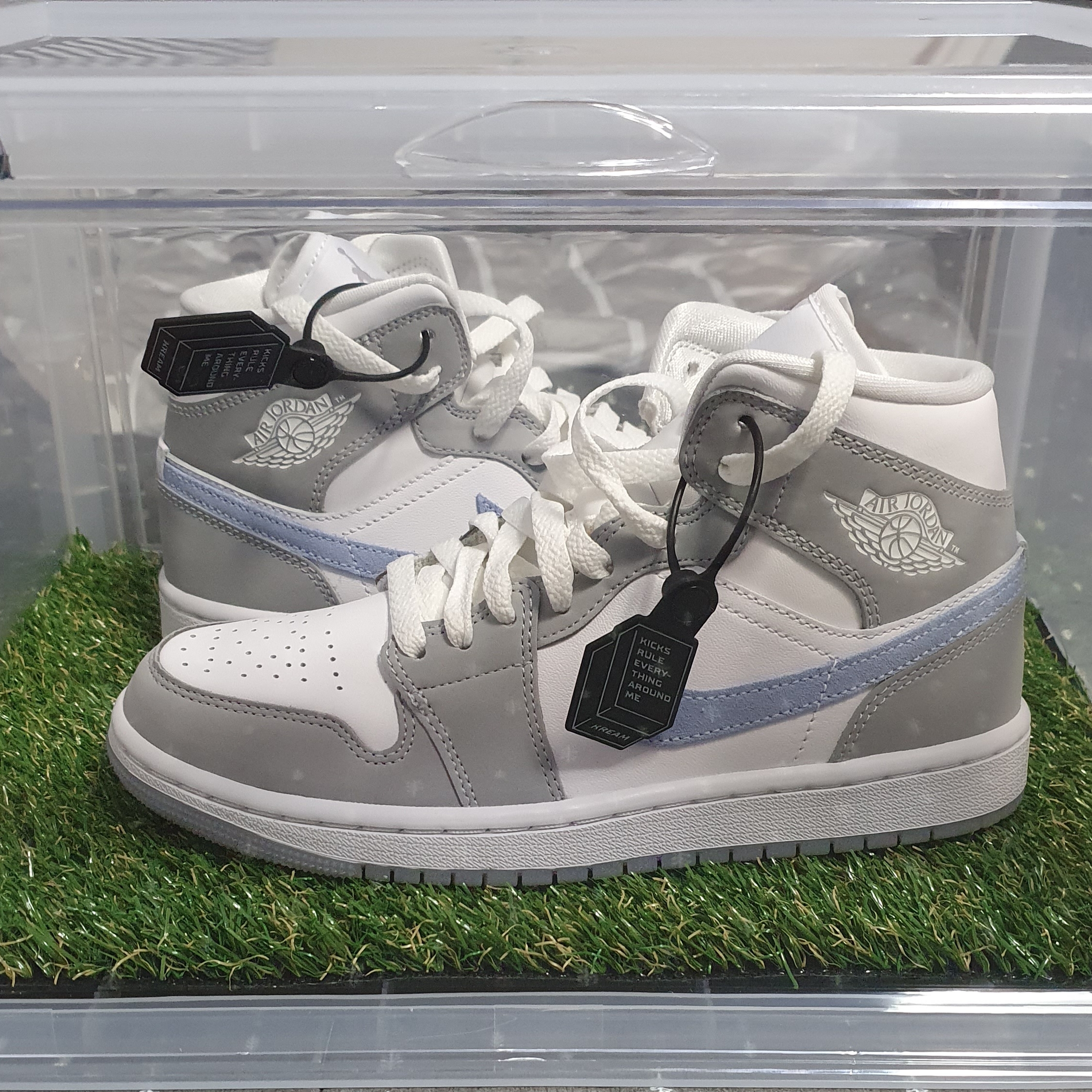 (W) Jordan 1 Mid Wolf Grey 착용 스타일