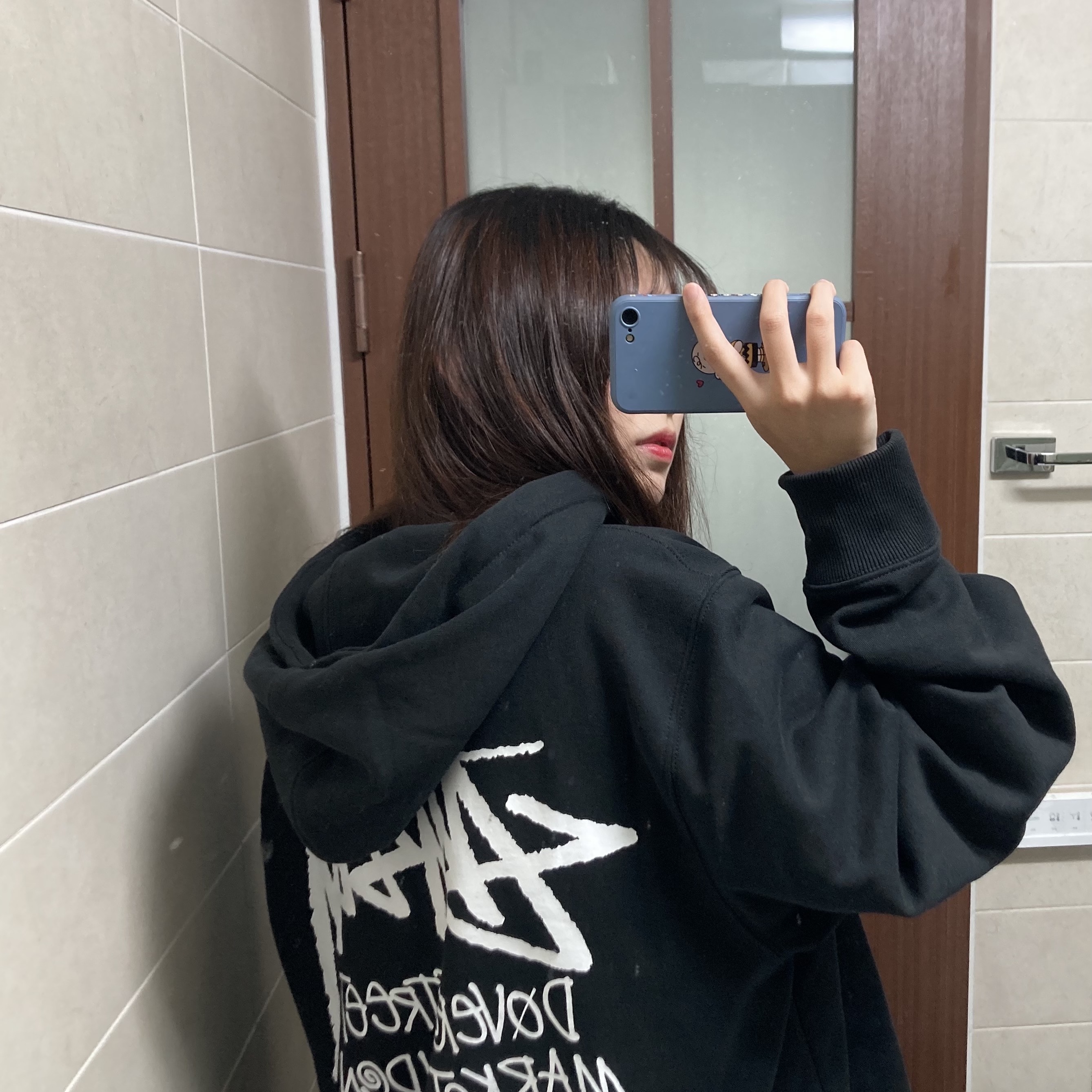 Stussy Stock DSM London Hoodie Black 2021 착용 스타일