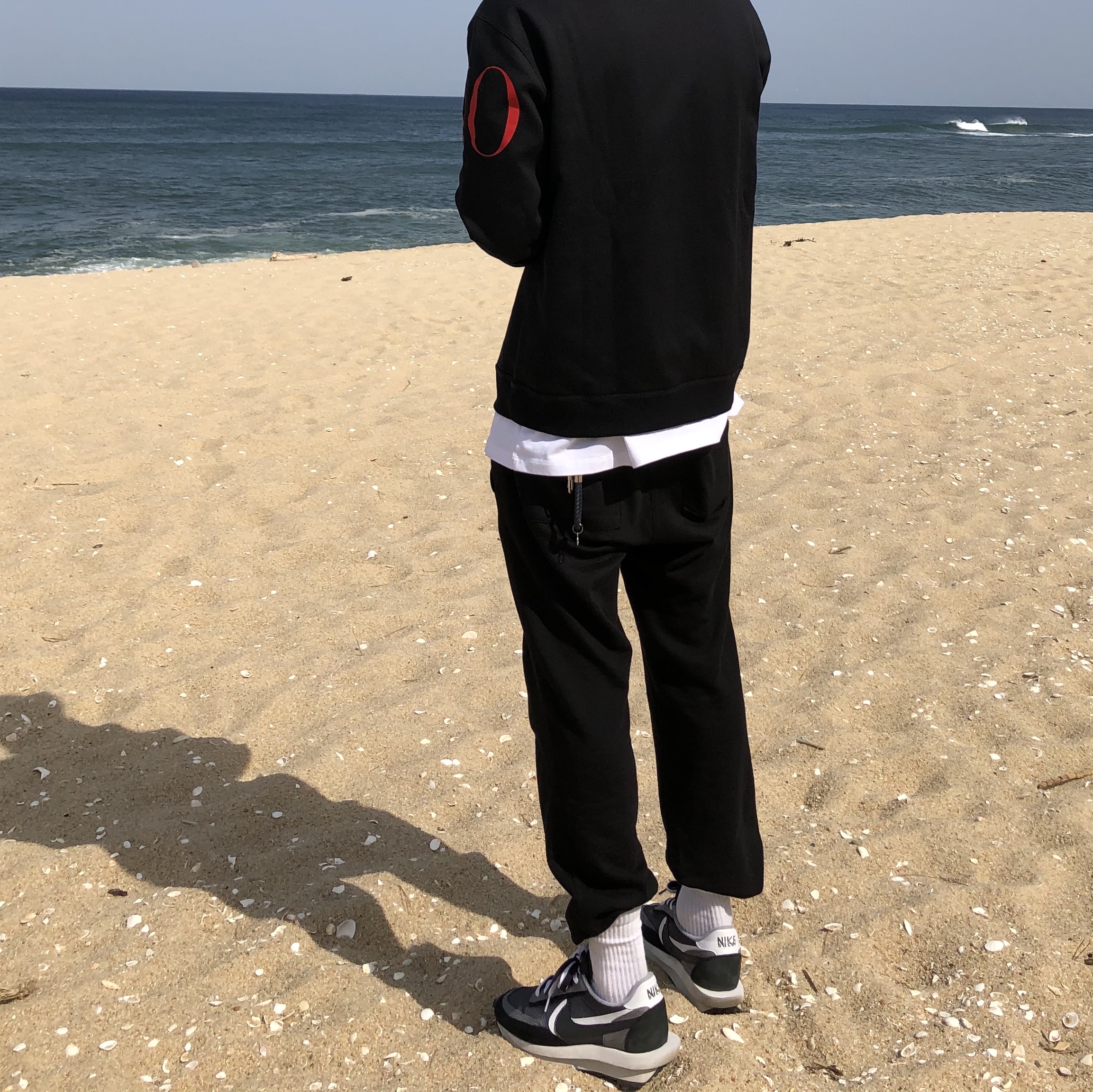 Nike x Sacai LDWaffle Black 착용 스타일