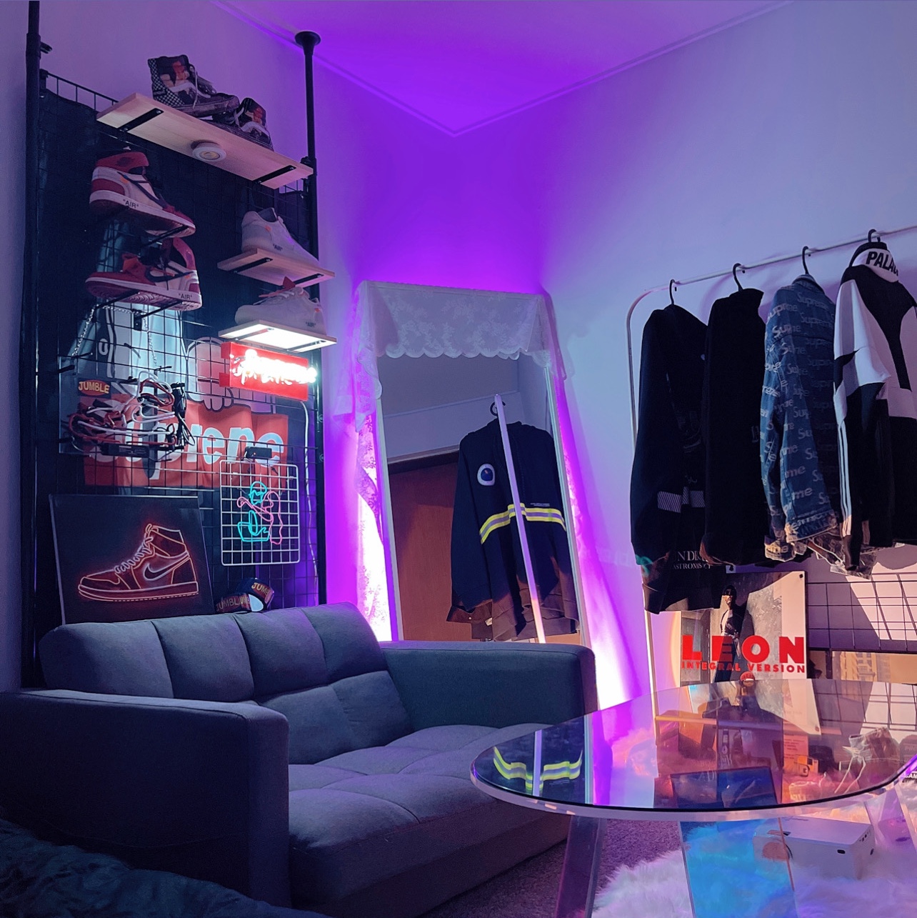 Jordan 1 x Off-White Retro High Chicago The Ten, Nike x Off-White Air Force 1 Low The Ten 착용 스타일