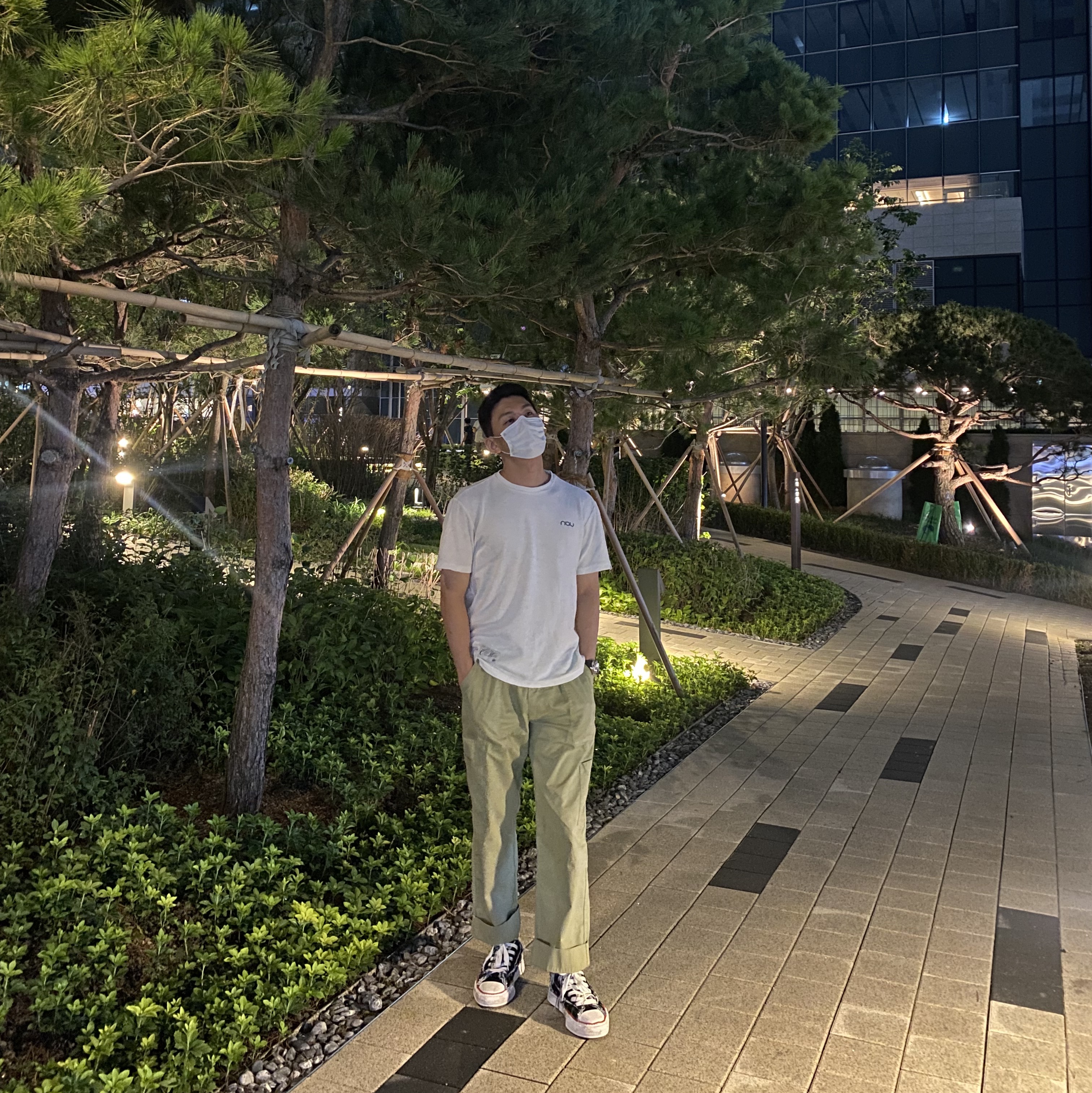 Maison Mihara Yasuhiro x Nigel Cabourn Low Cut Sneakers Hard Wash Denim 착용 스타일