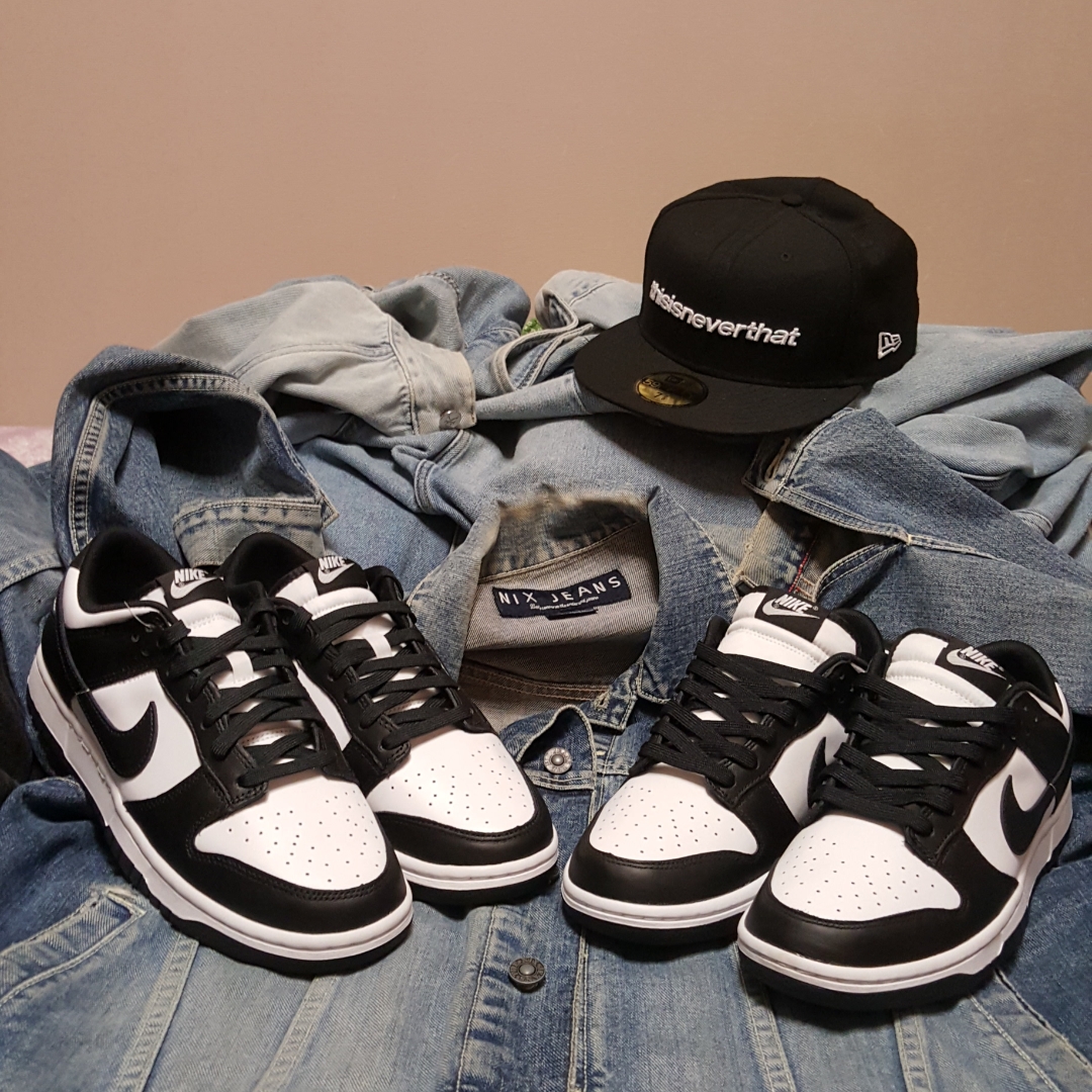 Nike Dunk Low Retro Black, (W) Nike Dunk Low Black 착용 스타일 - 3