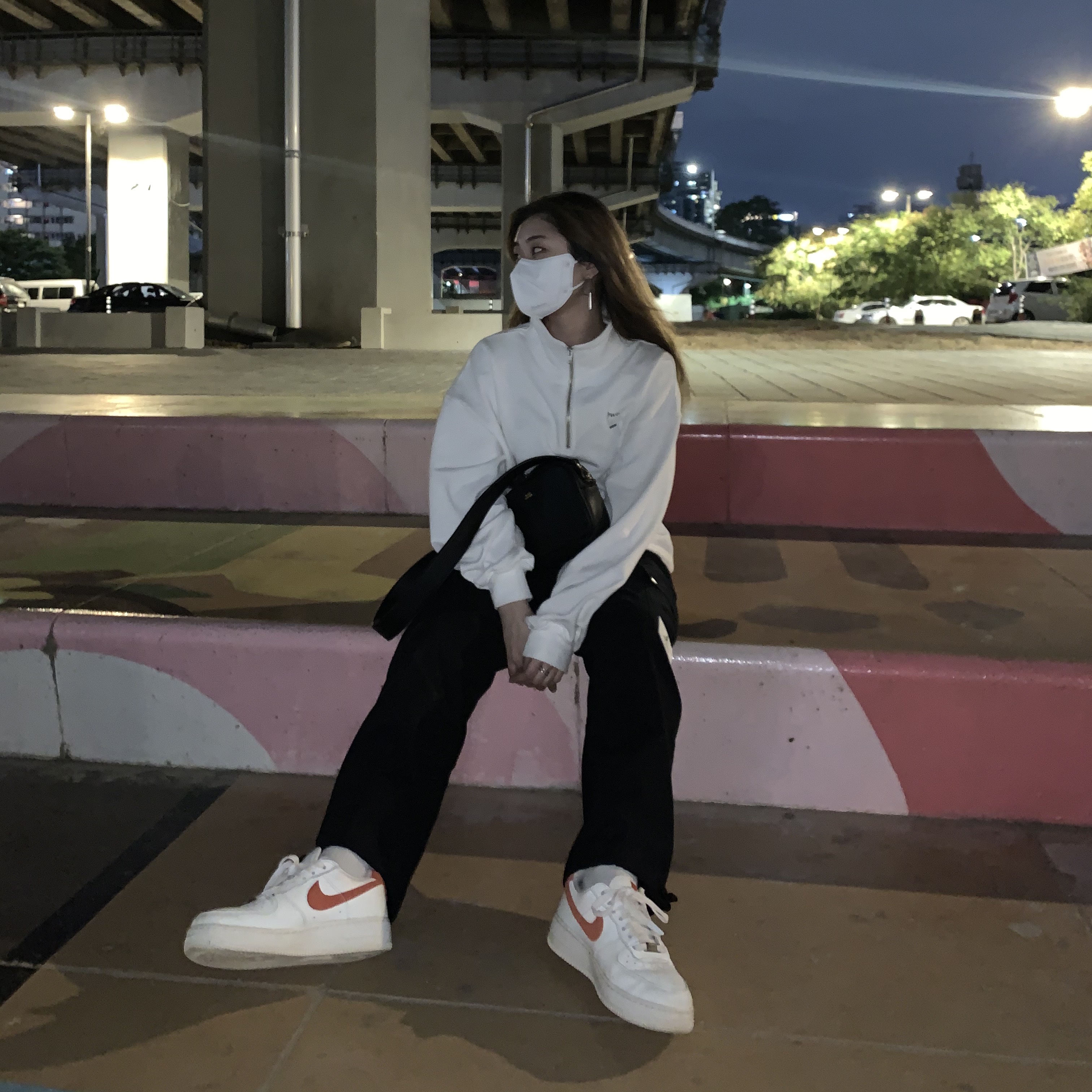 Nike Air Force 1 '07 Craft Mantra Orange 착용 스타일 - 1