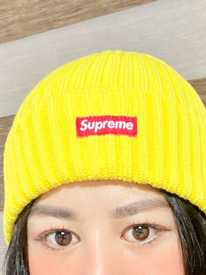 Supreme Overdyed Beanie Yellow - 21SS 착용 스타일 - 2