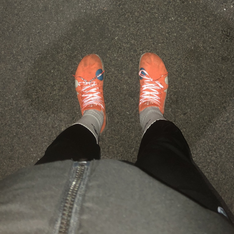 Nike x Off-White Zoom Fly Mercurial Total Orange 착용 스타일 - 2