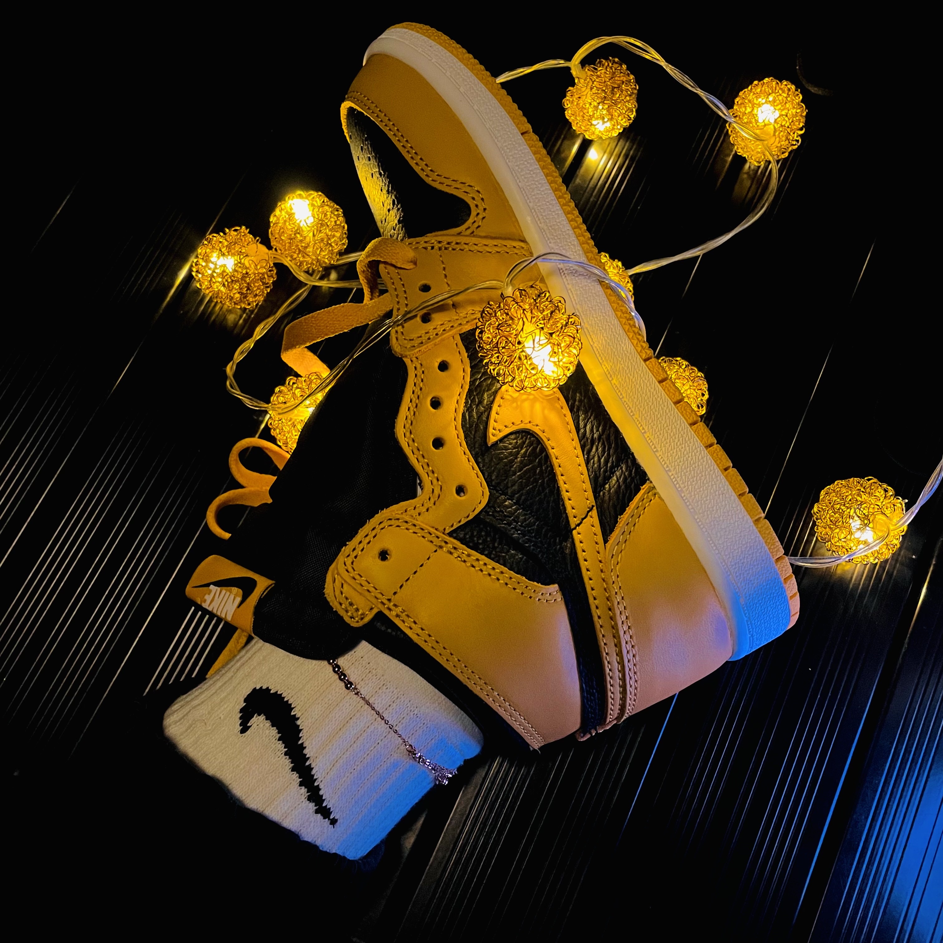 Jordan 1 Retro High OG Pollen, (GS) Jordan 1 Retro High OG Pollen 착용 스타일
