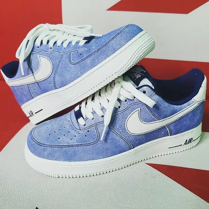 Nike Air Force 1 '07 LV8 Dusty Blue 착용 스타일 - 1