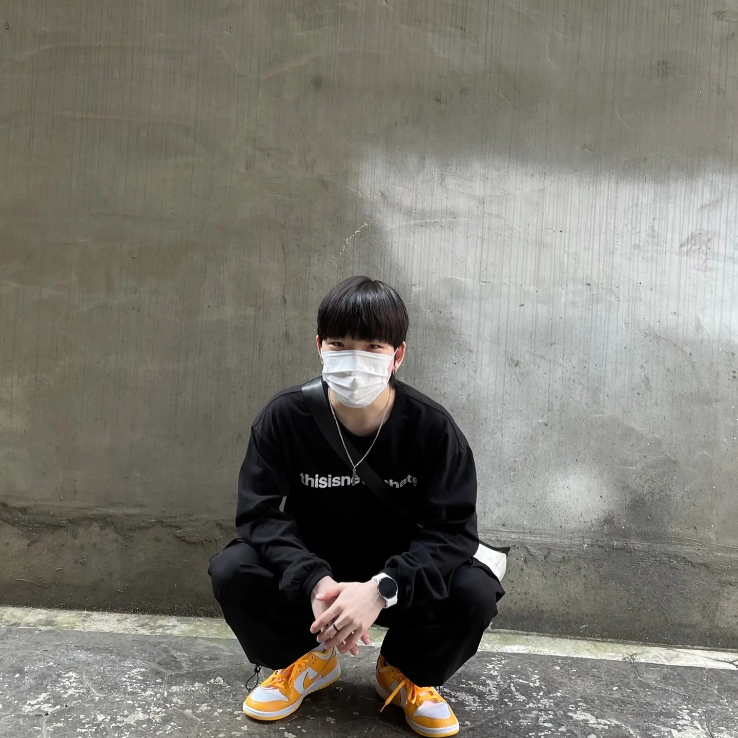 (W) Nike Dunk Low Laser Orange 착용 스타일 - 2