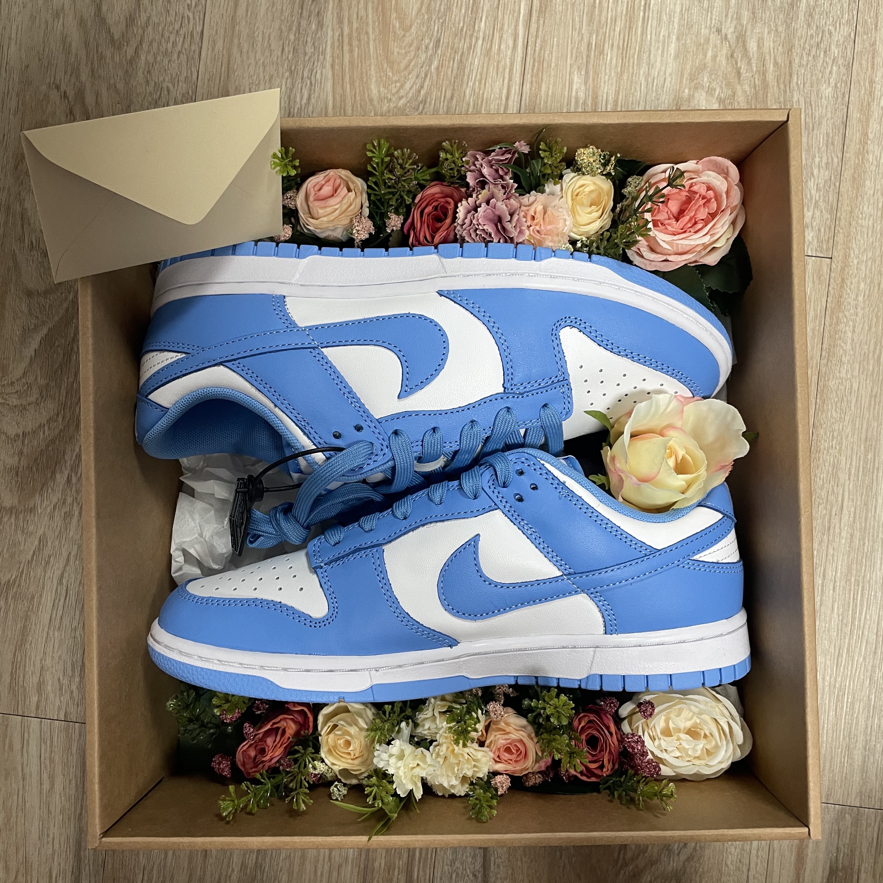 Nike Dunk Low Retro University Blue, (W) Nike Dunk Low Coast 착용 스타일 - 1