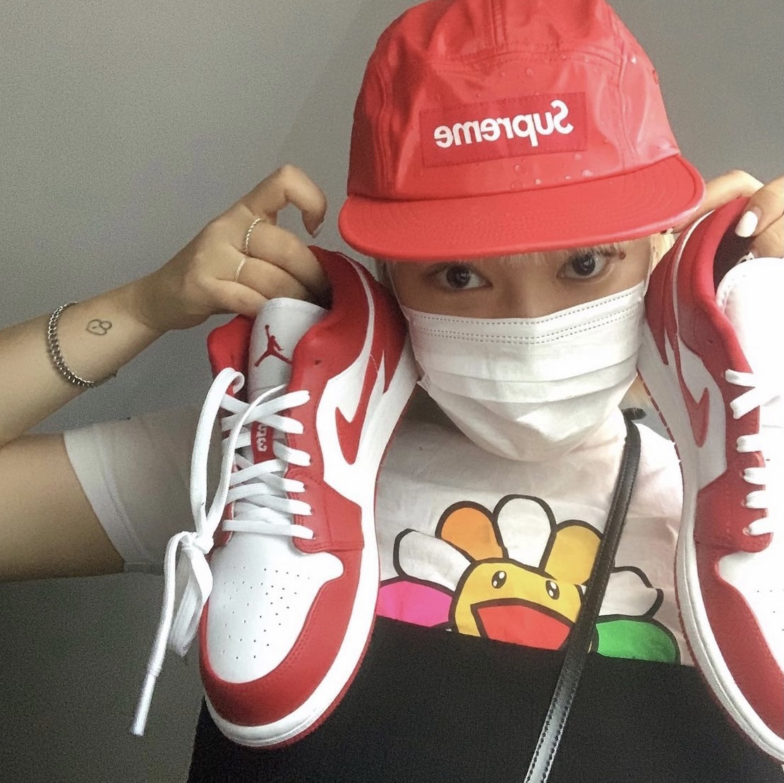 Jordan 1 Low Gym Red White 착용 스타일