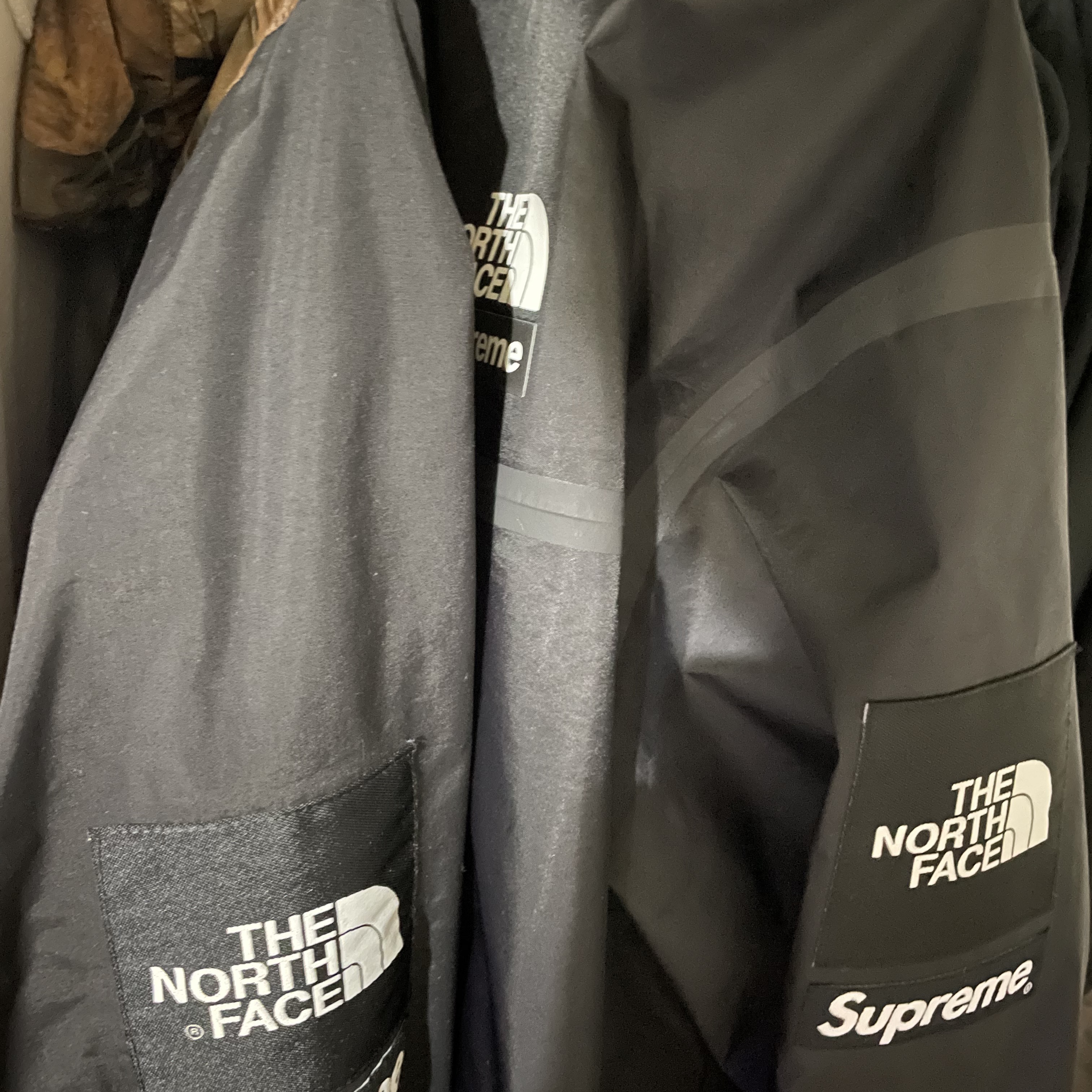 Supreme x The North Face Summit Series Outer Tape Seam Coaches Jacket Black - 21SS, Supreme x The North Face Mountain Light Jacket Leaves - 16FW 착용 스타일 - 2