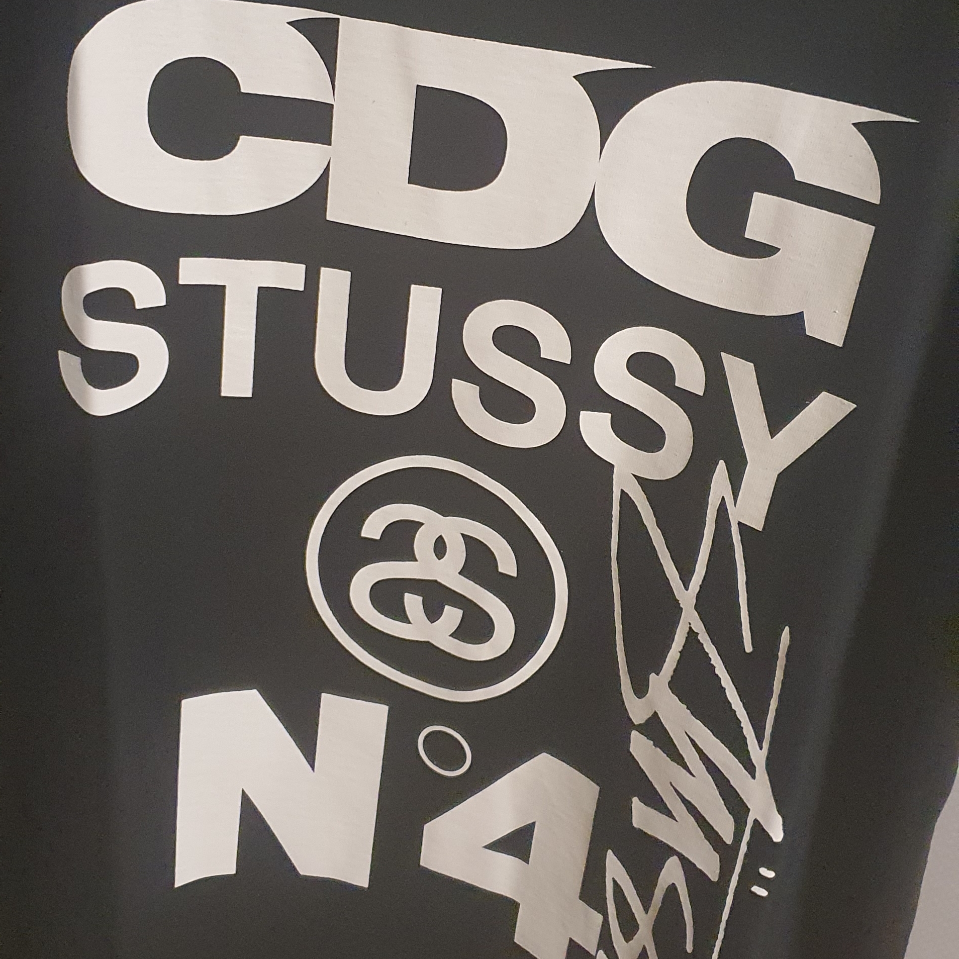 CDG x Stussy T-Shirt Black 착용 스타일
