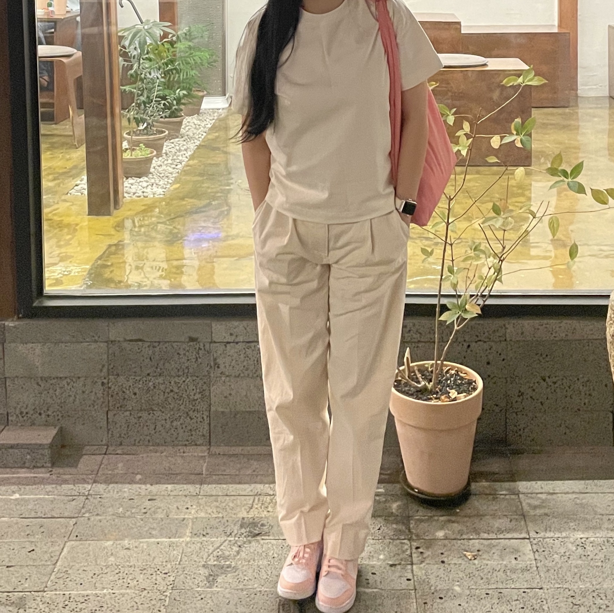 (W) Nike Dunk Low Next Nature Pale Coral 착용 스타일 - 2
