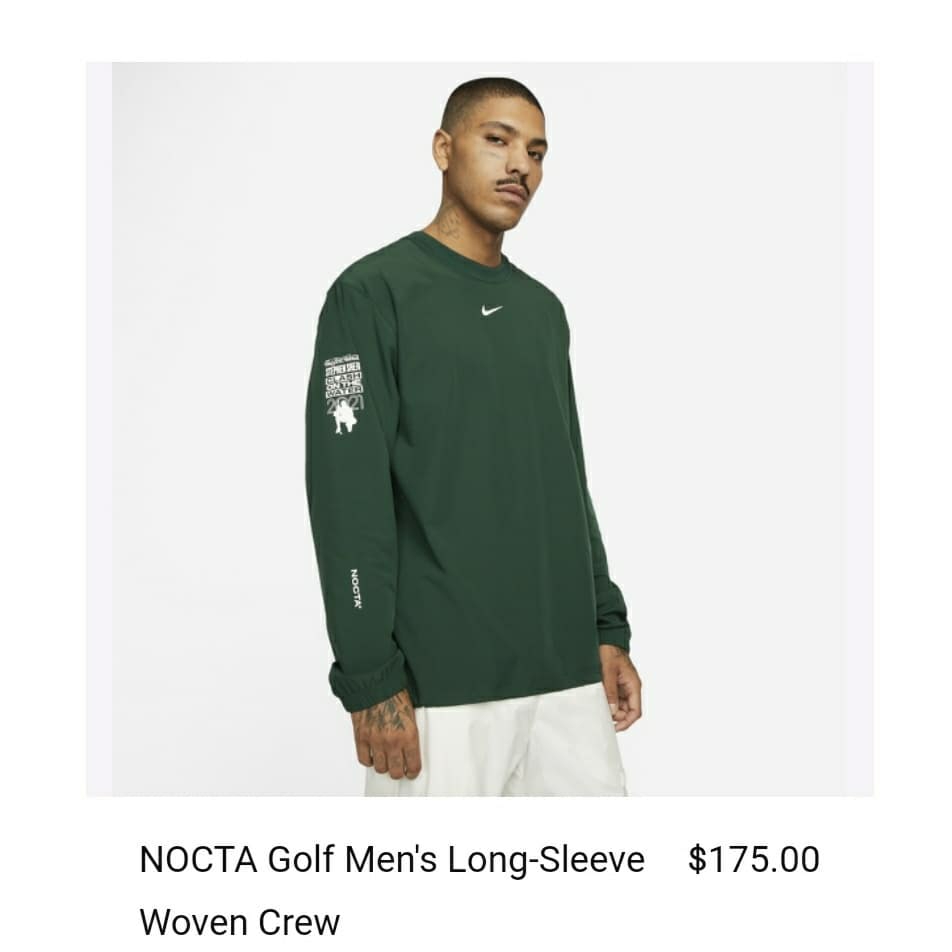 Nike x Drake Nocta Golf Crewneck Top Green - US/EU 착용 스타일 - 3