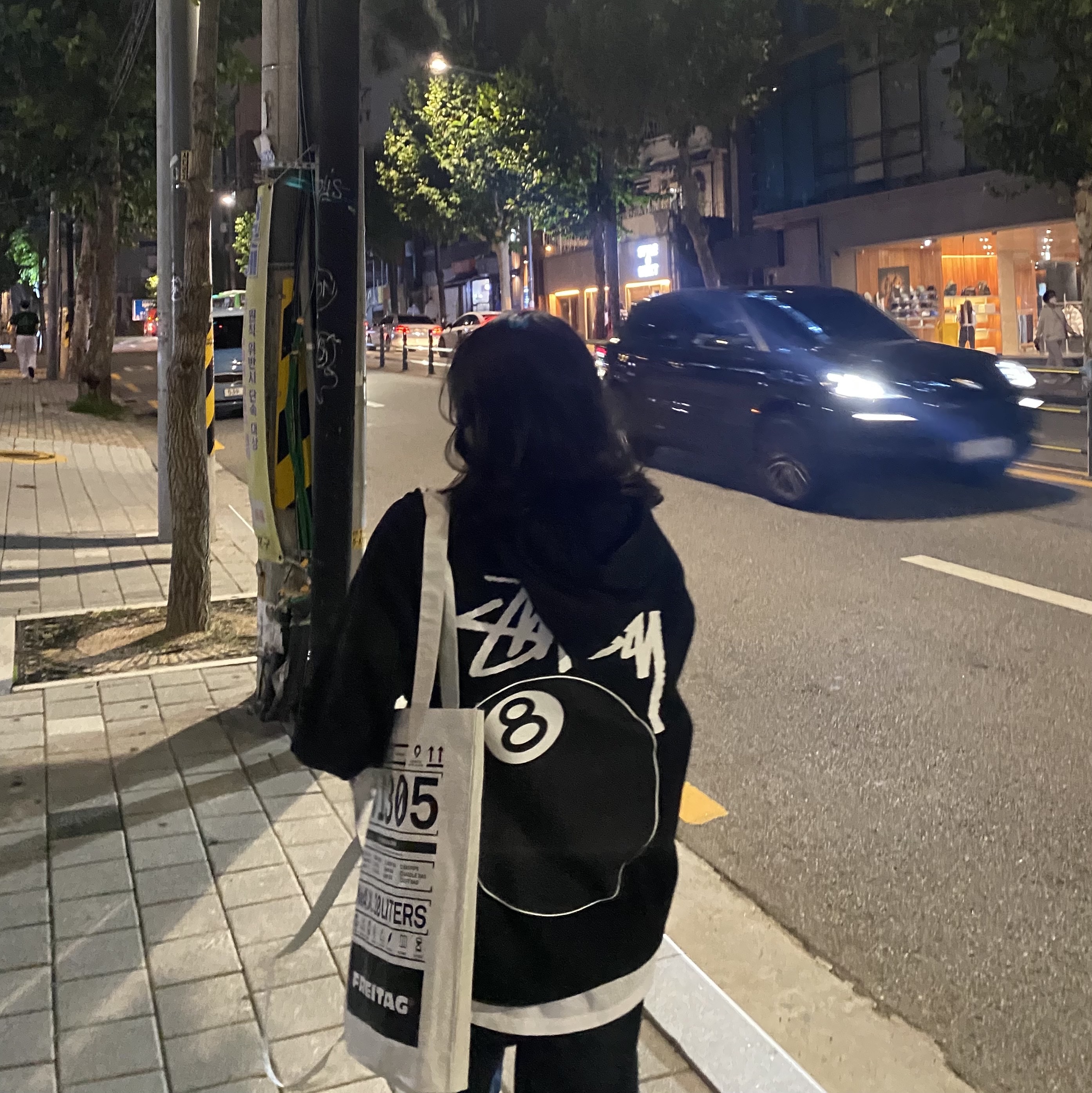 Stussy 8 Ball Hoodie Black - 21FW 착용 스타일 - 2