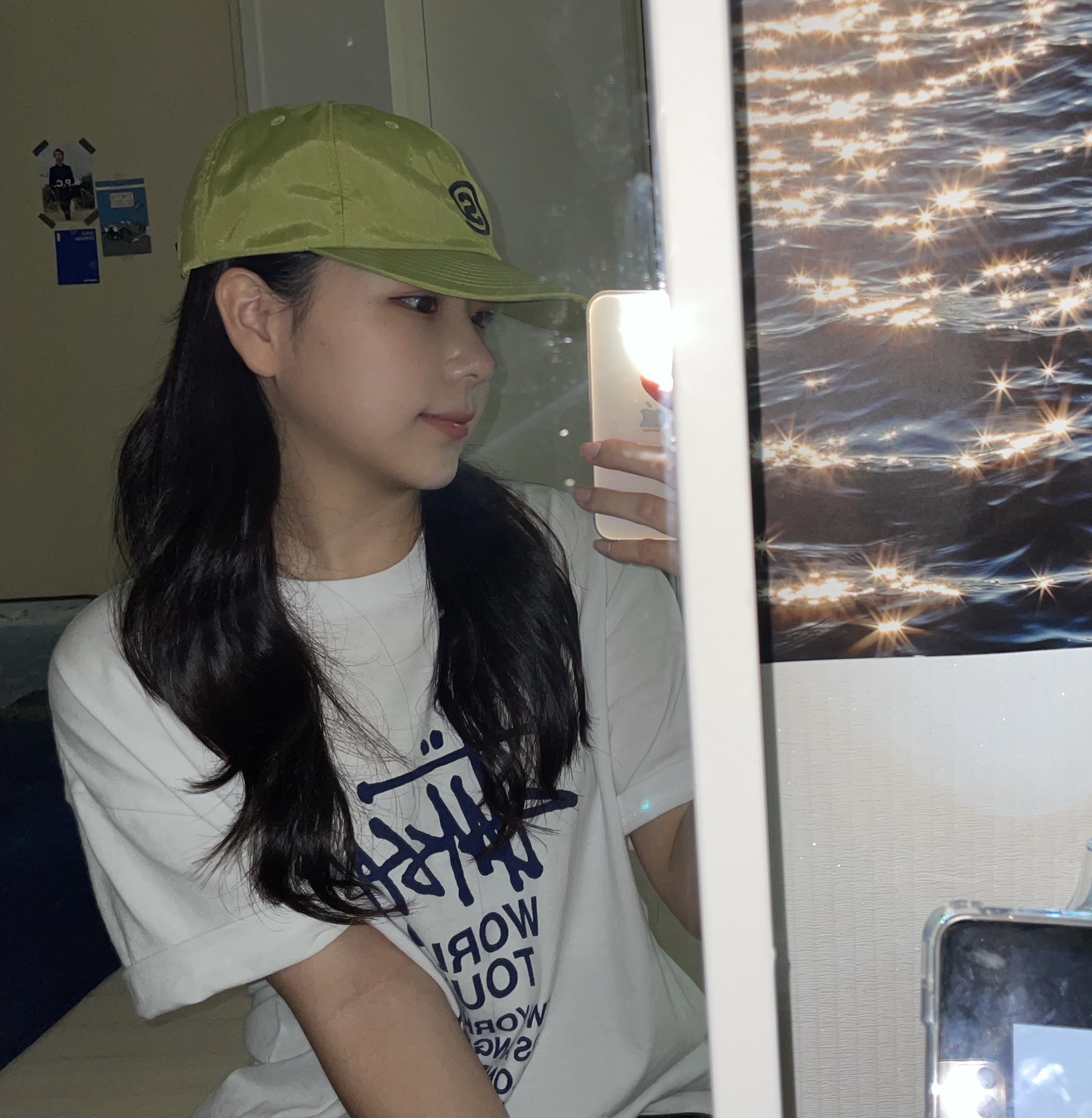 Stussy Washed Nylon Symbol Low Pro Cap Green 착용 스타일