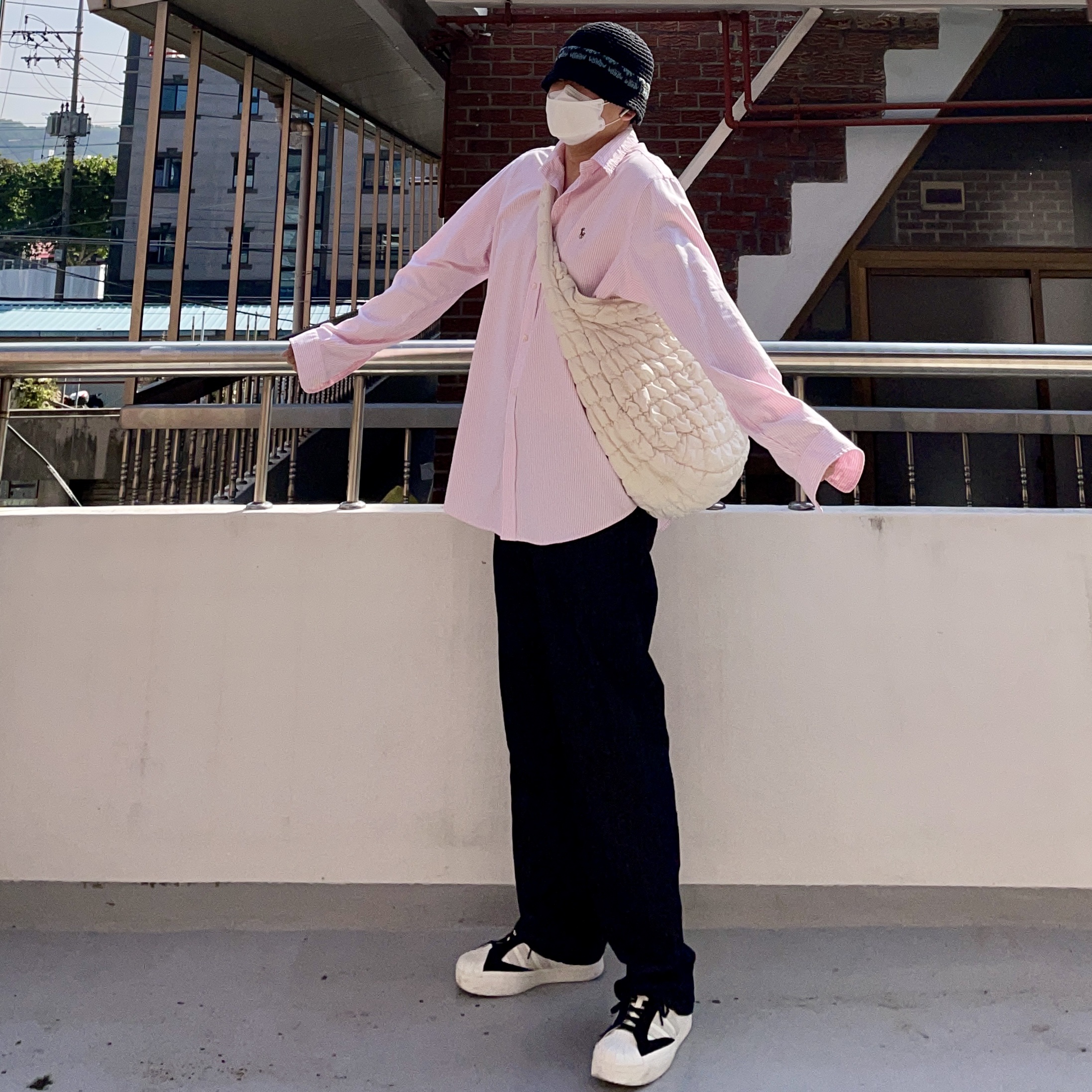Y-3 Yohji Star White 착용 스타일