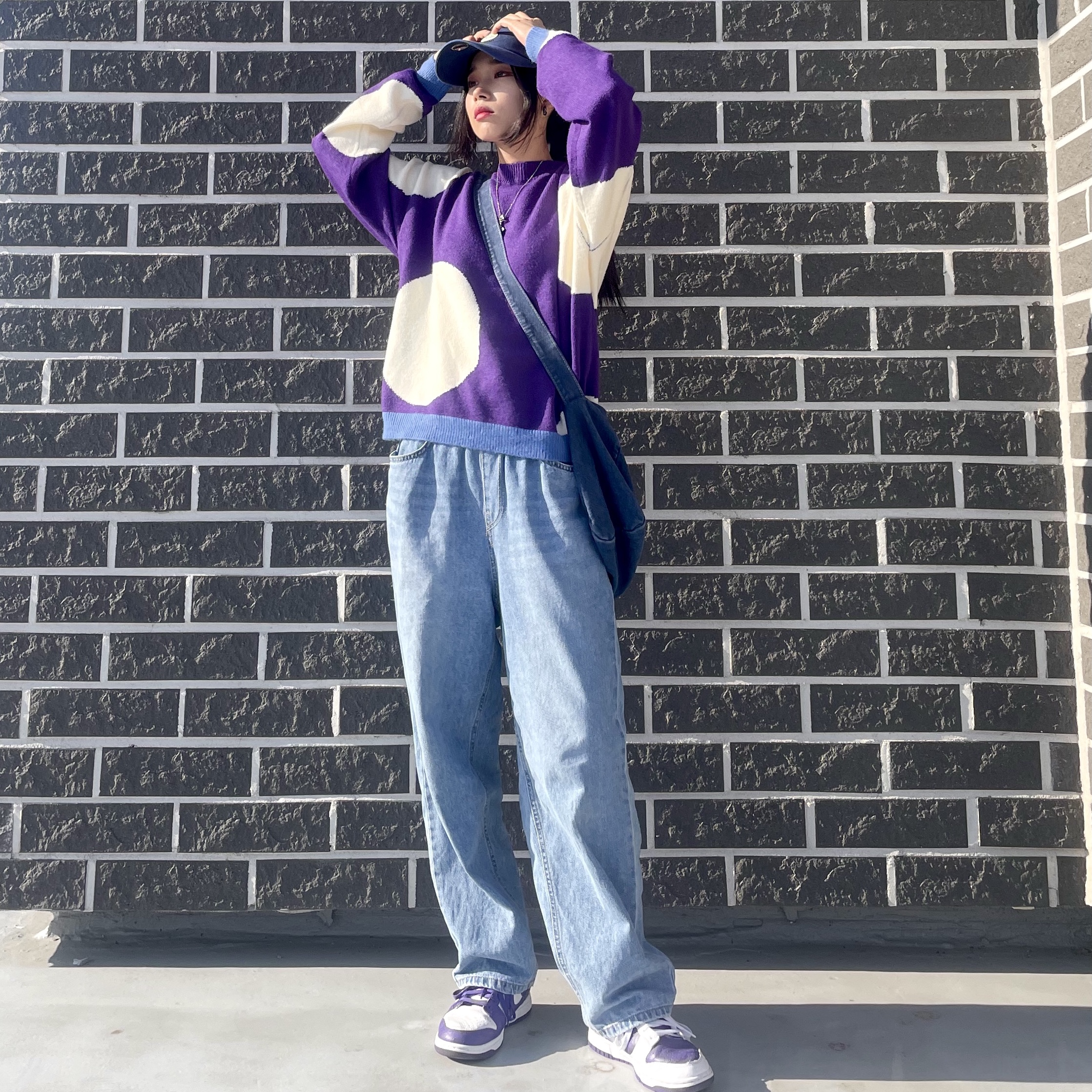 (W) Nike Dunk Low SE Flip 착용 스타일 - 1