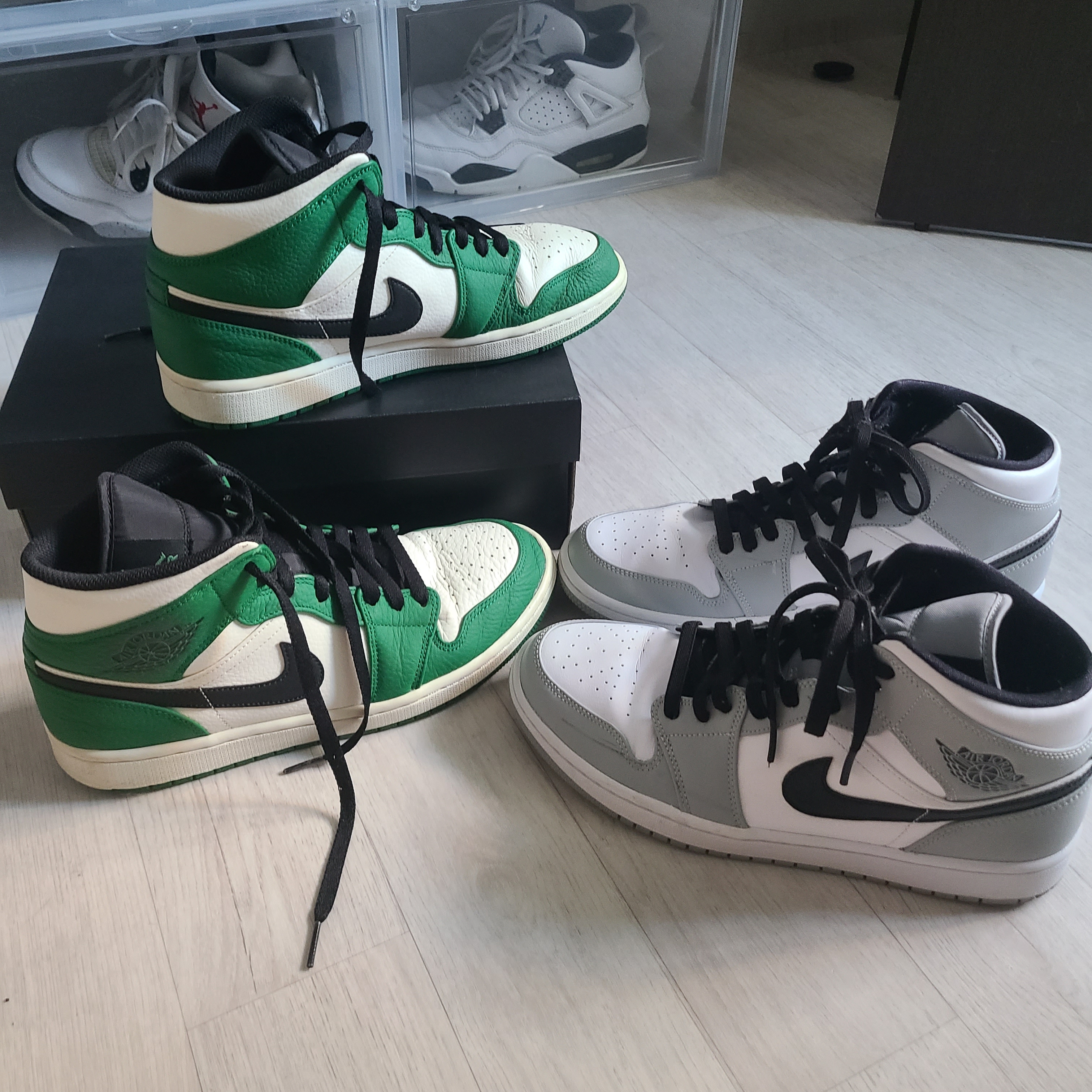 Jordan 1 Mid Pine Green 착용 스타일 - 2