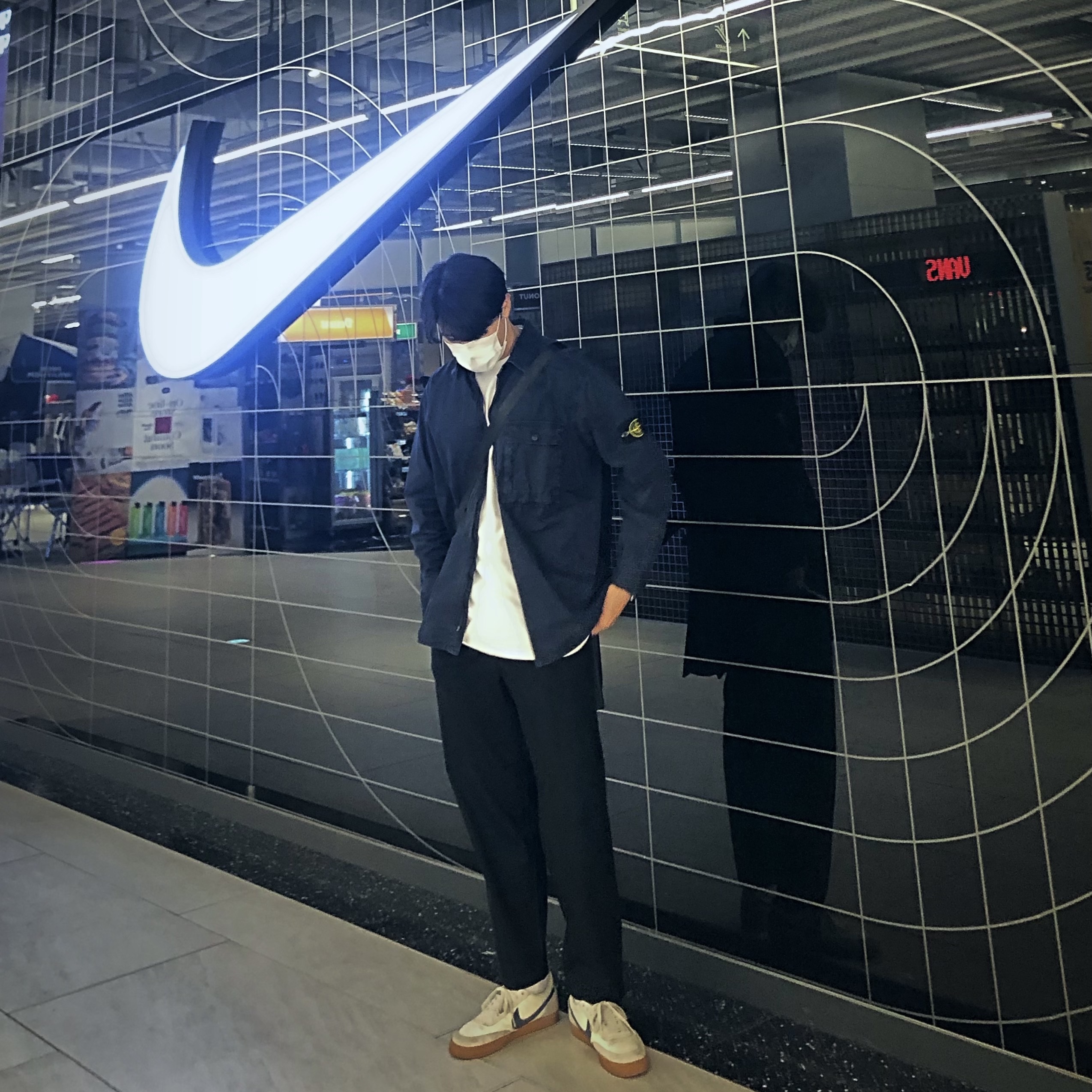 Nike x J.Crew Killshot 2 Sail Midnight Navy 착용 스타일