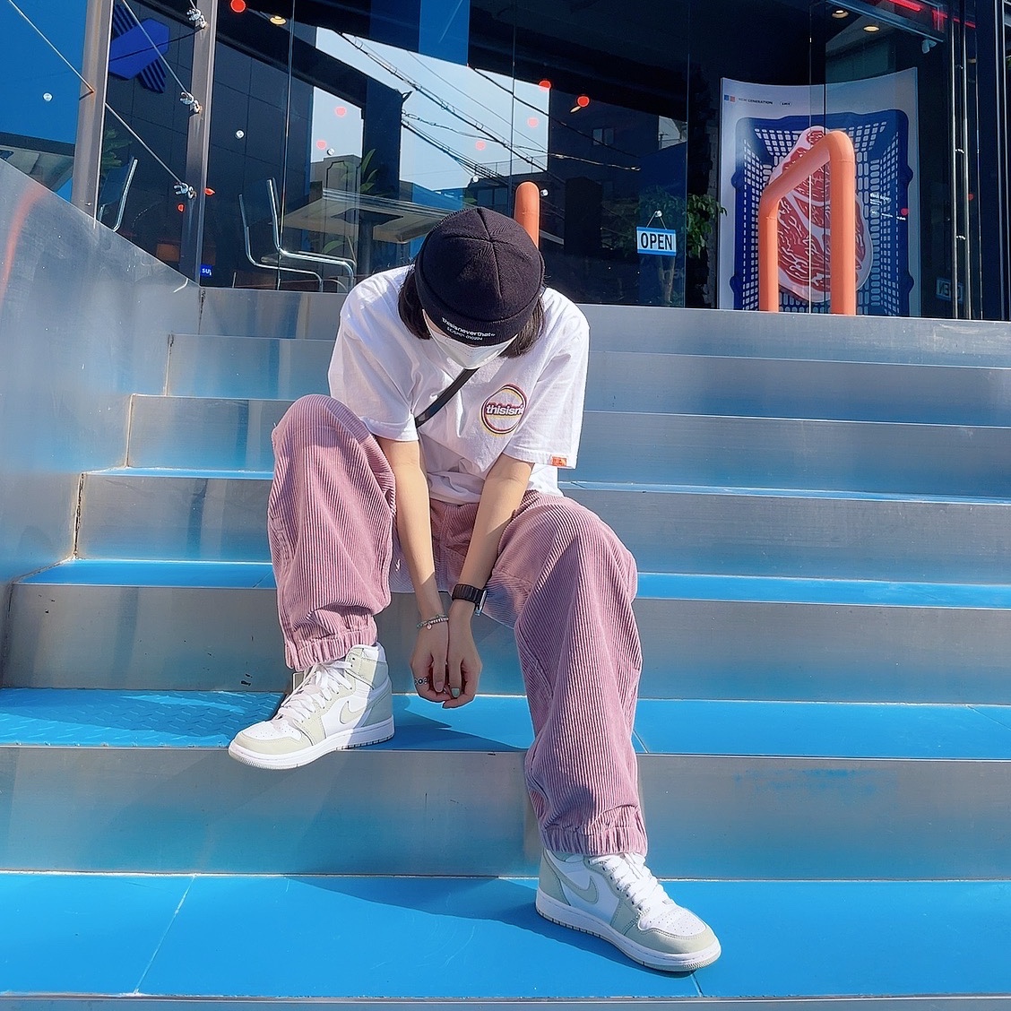 (W) Jordan 1 Retro High OG Seafoam 착용 스타일 - 3