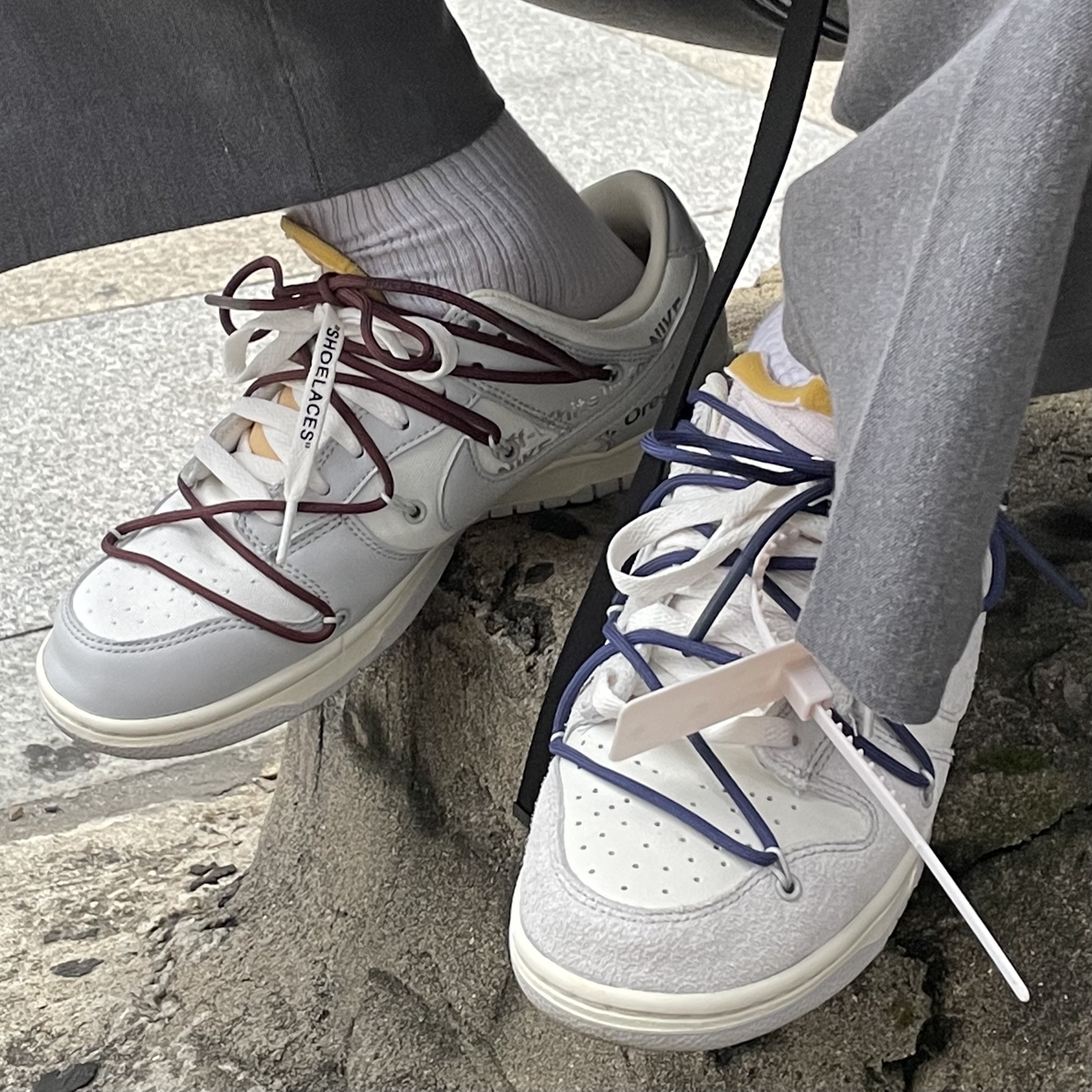 Nike x Off-White Dunk Low The 50 - Lot 46, Nike x Off-White Dunk Low The 50 - Lot 18 착용 스타일