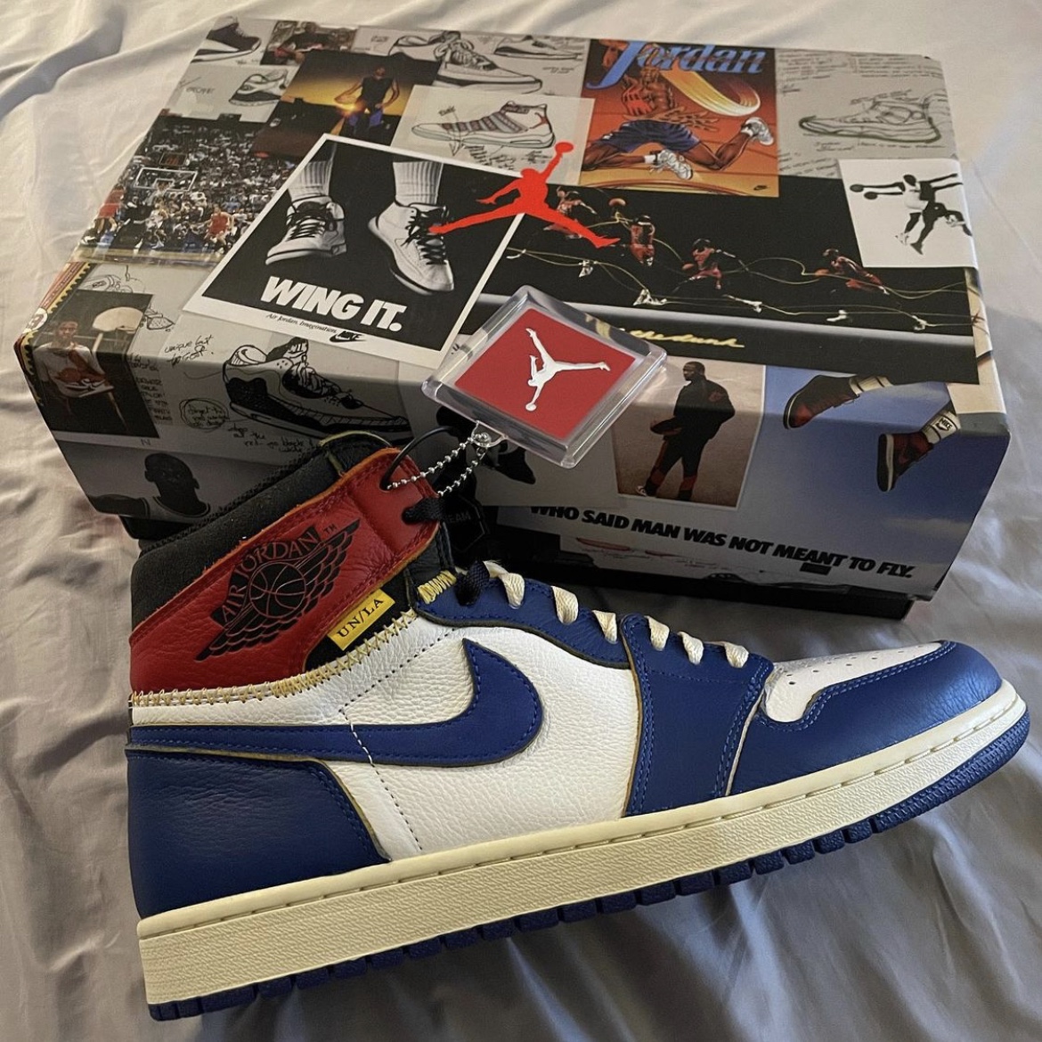 Jordan 1 x Union Retro High Blue Toe 착용 스타일