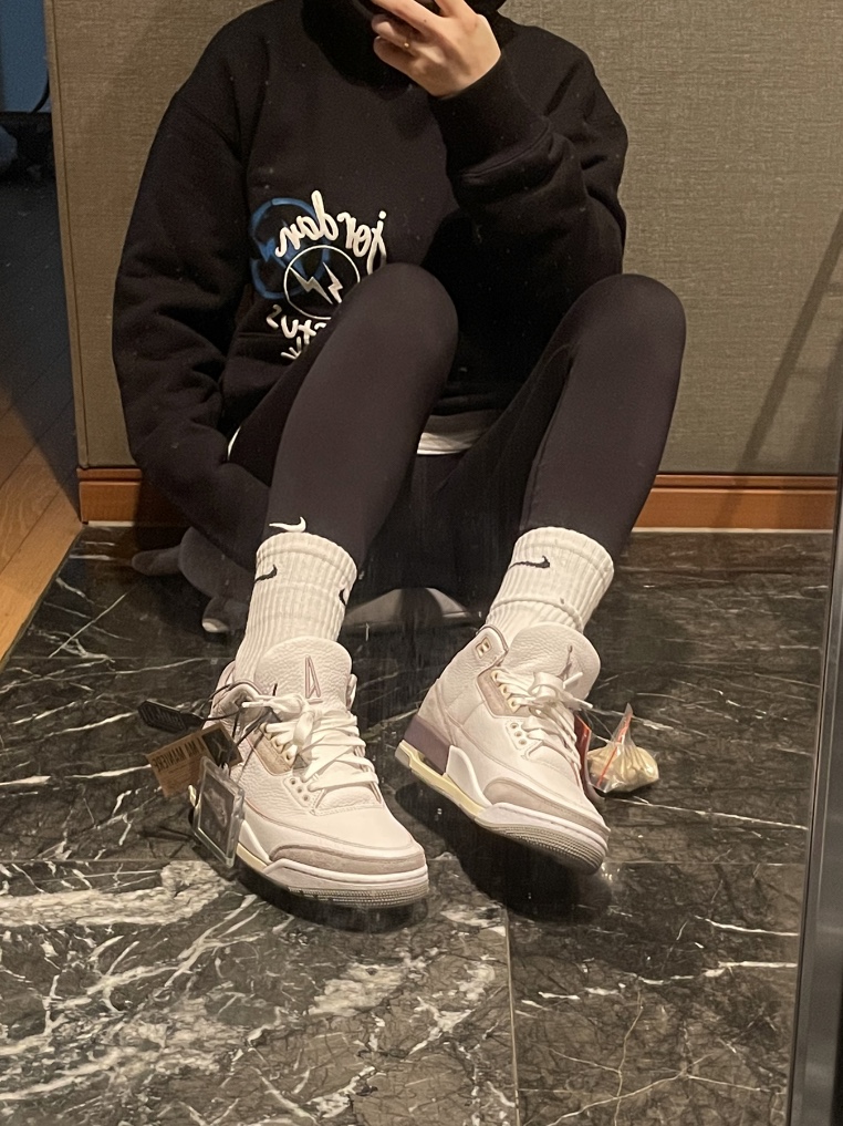 Jordan x Travis Scott x Fragment Hoodie Black (DJ0615-010), (W) Jordan 3 x A Ma Maniere Retro SP 착용 스타일 - 2