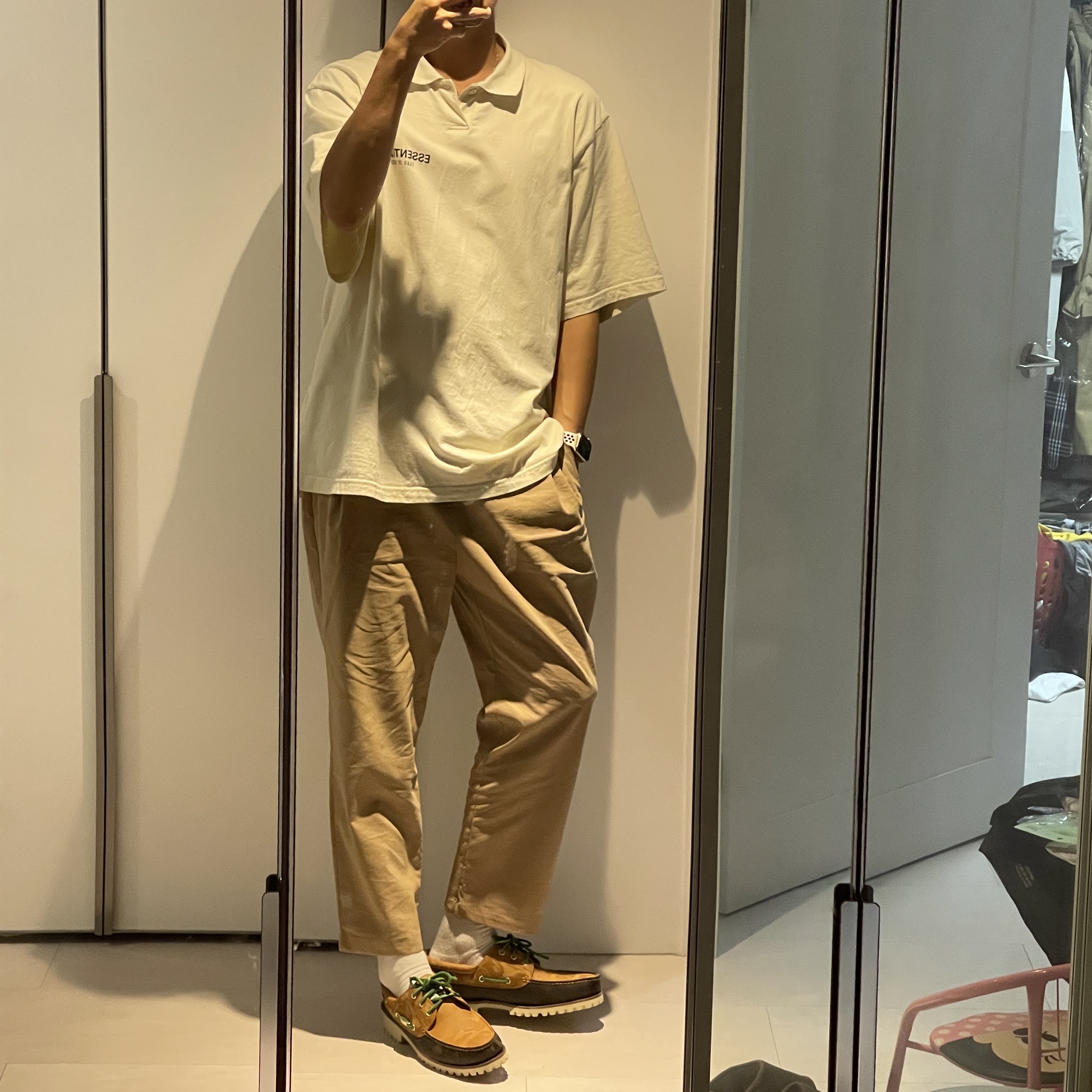 Timberland x BAPE Authentic 3-Eye Lug Wheat - Wide 착용 스타일 - 1