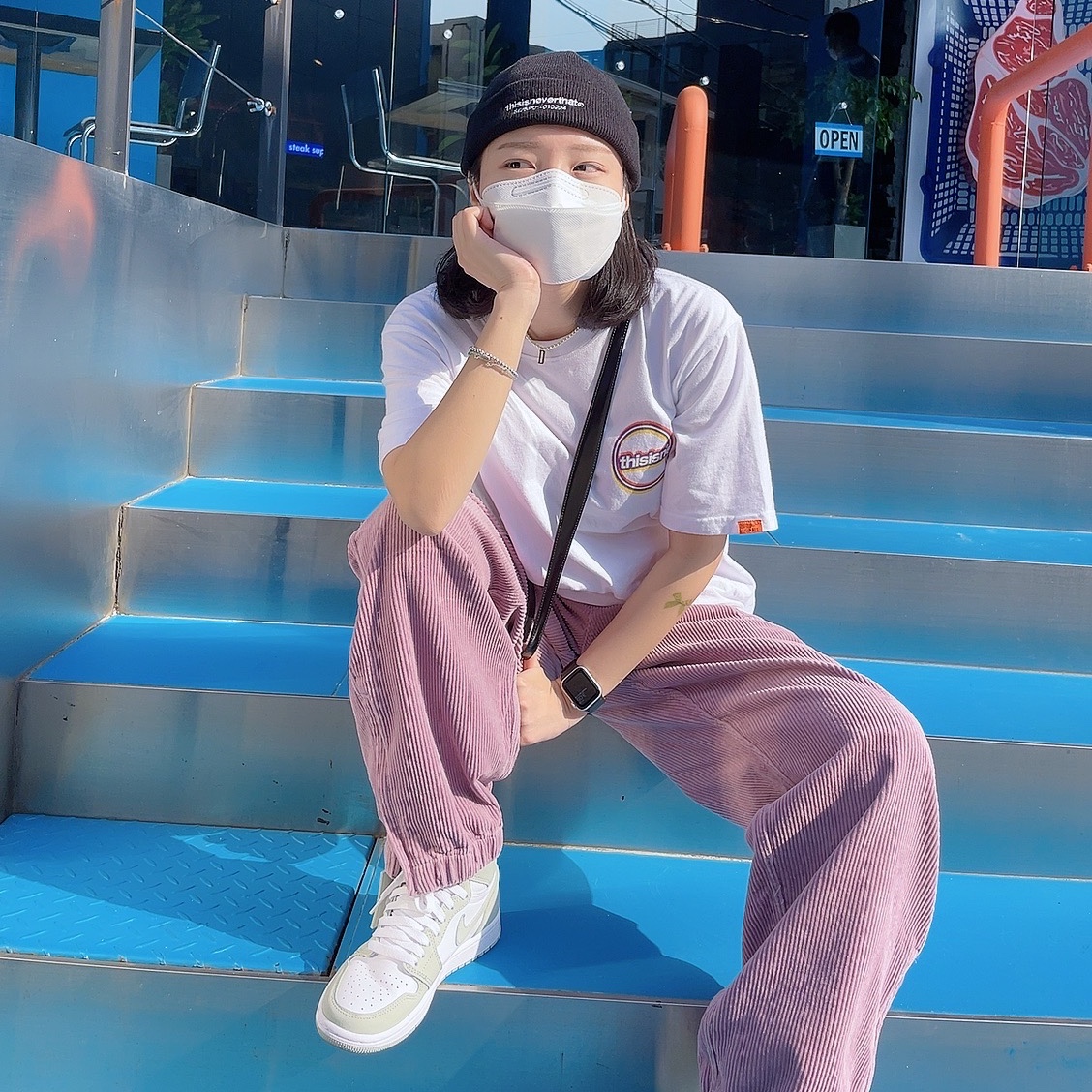 (W) Jordan 1 Retro High OG Seafoam 착용 스타일 - 2