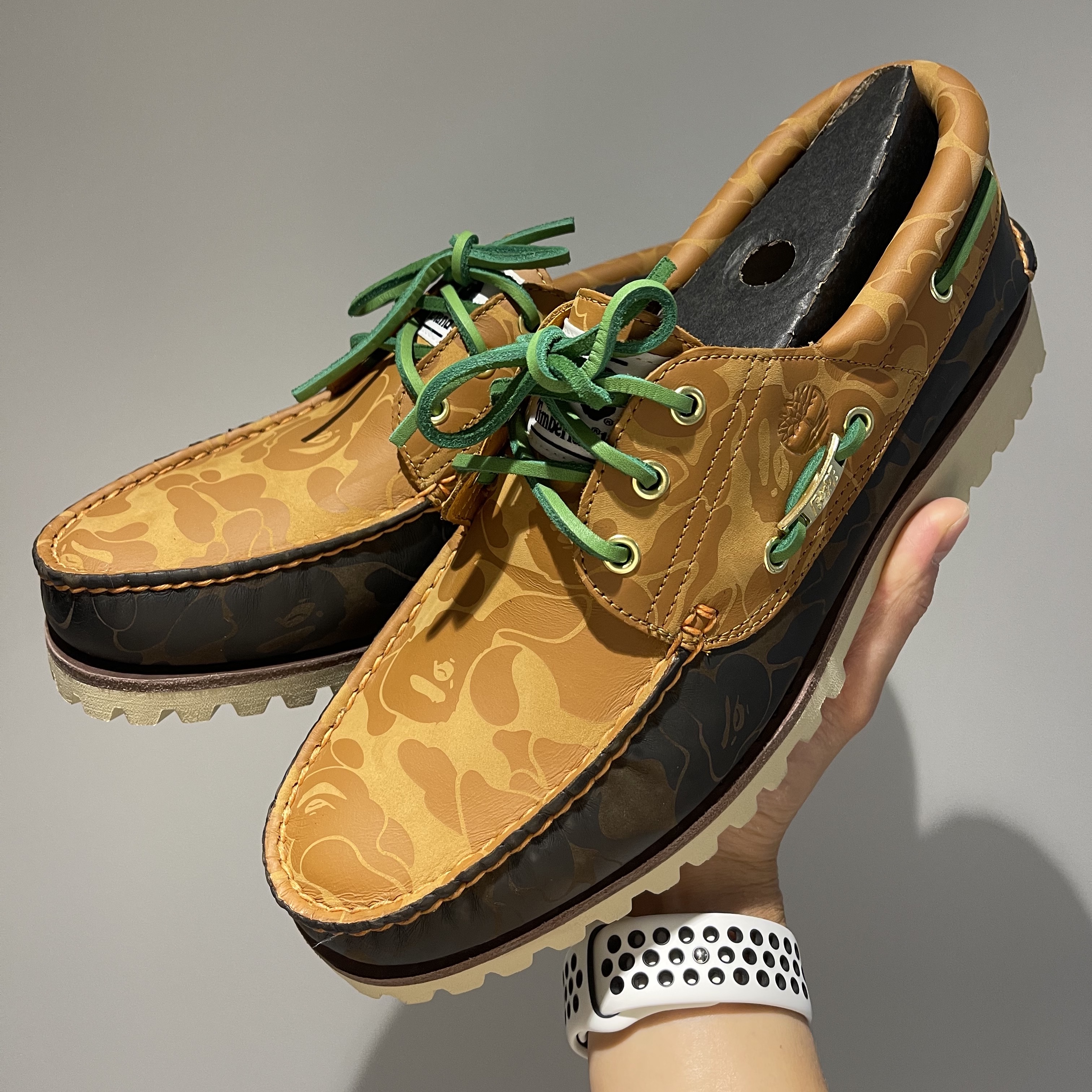 Timberland x BAPE Authentic 3-Eye Lug Wheat - Wide 착용 스타일 - 3