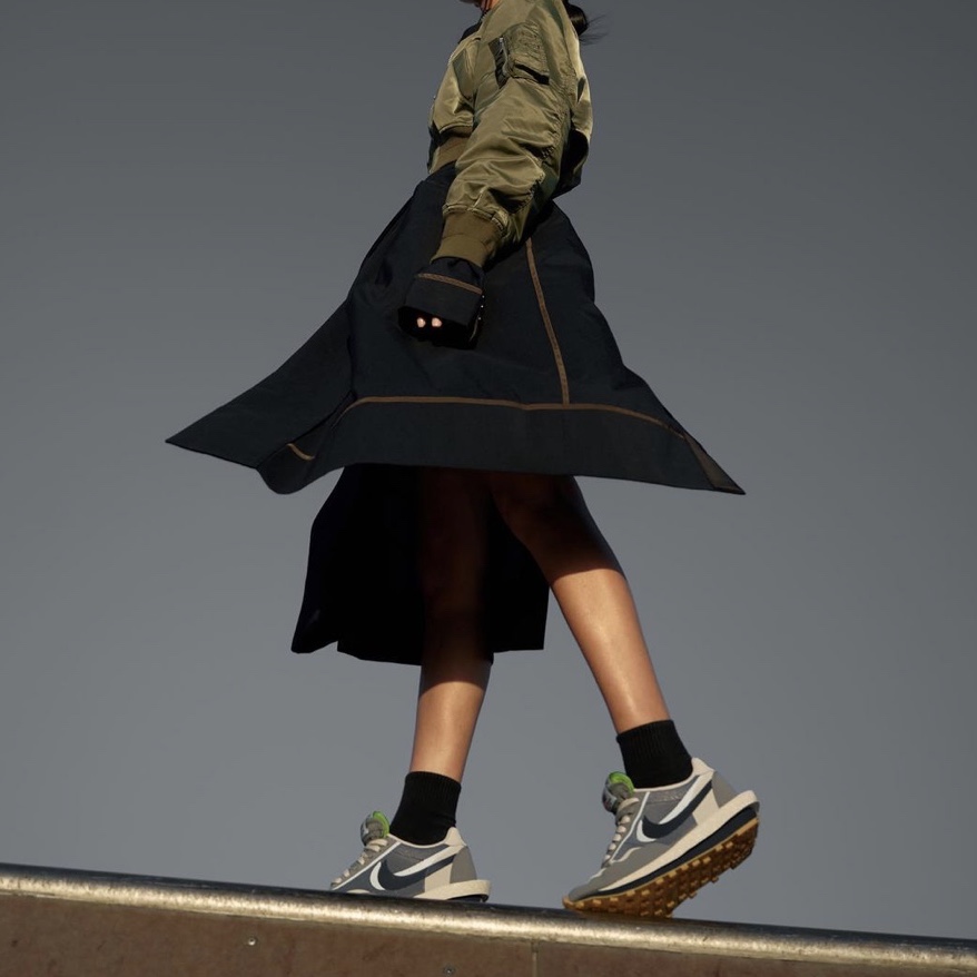 Nike x Sacai x Clot LDWaffle Cool Grey 착용 스타일 - 3