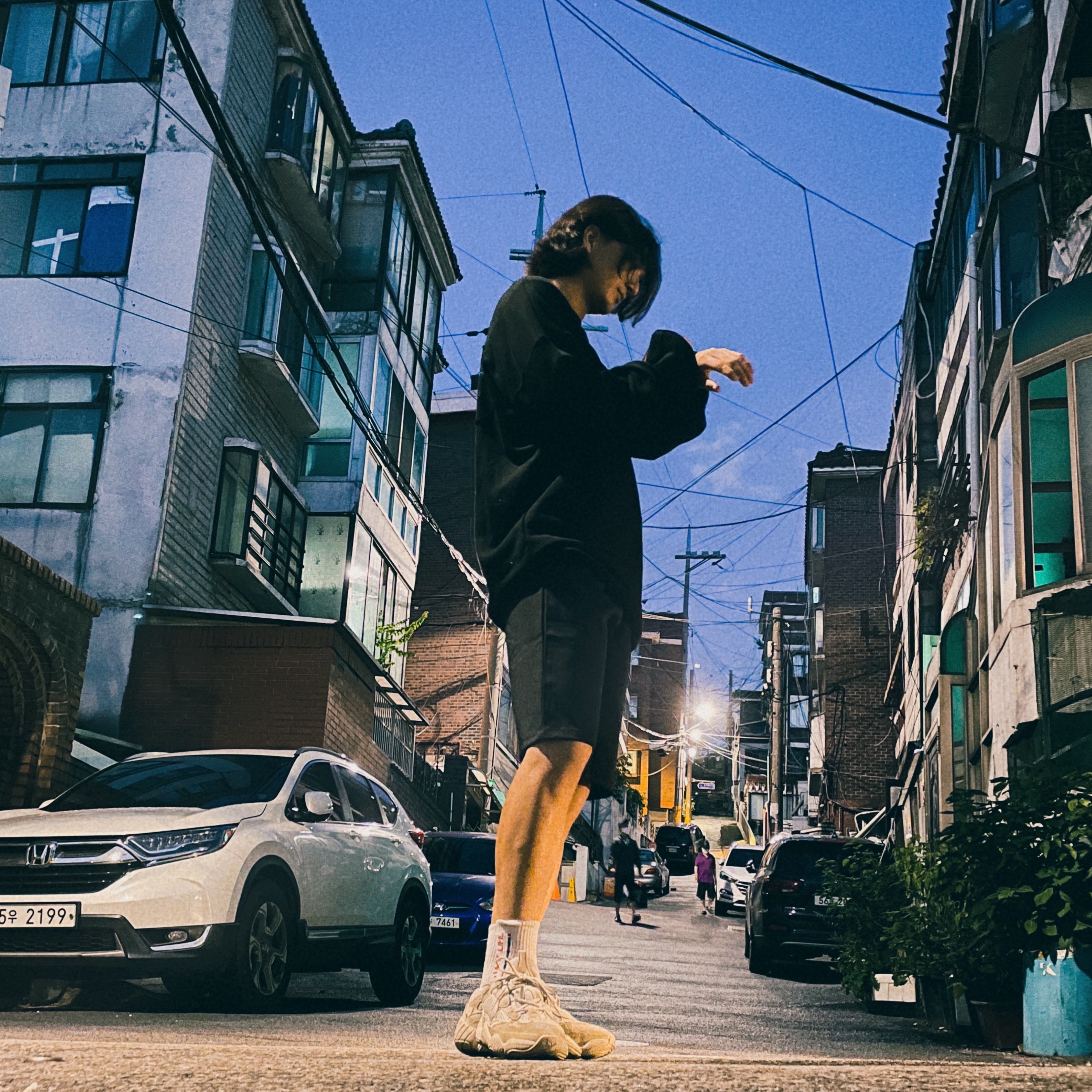 Adidas Yeezy 500 Blush 2018 착용 스타일