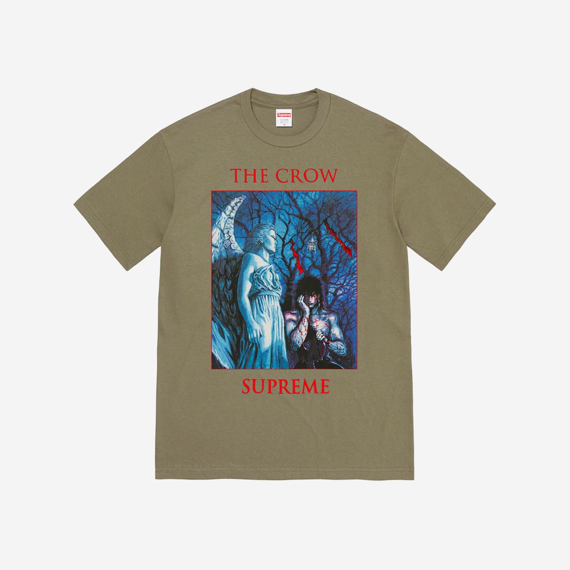 Supreme x The Crow T-Shirt Light Olive - 21FW 상세 이미지 1