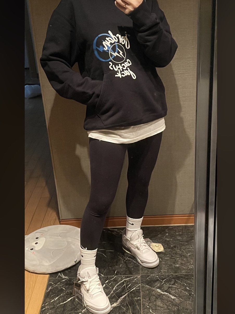 Jordan x Travis Scott x Fragment Hoodie Black (DJ0615-010), (W) Jordan 3 x A Ma Maniere Retro SP 착용 스타일 - 4