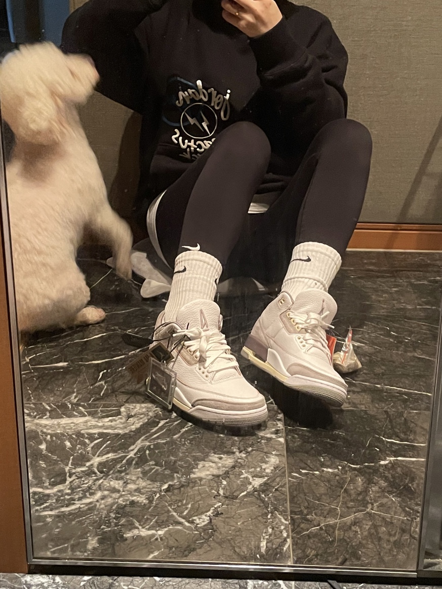 Jordan x Travis Scott x Fragment Hoodie Black (DJ0615-010), (W) Jordan 3 x A Ma Maniere Retro SP 착용 스타일 - 1