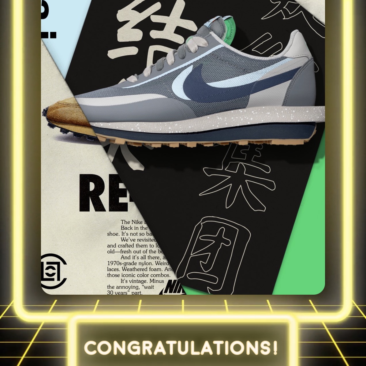 Nike x Sacai x Clot LDWaffle Cool Grey 착용 스타일
