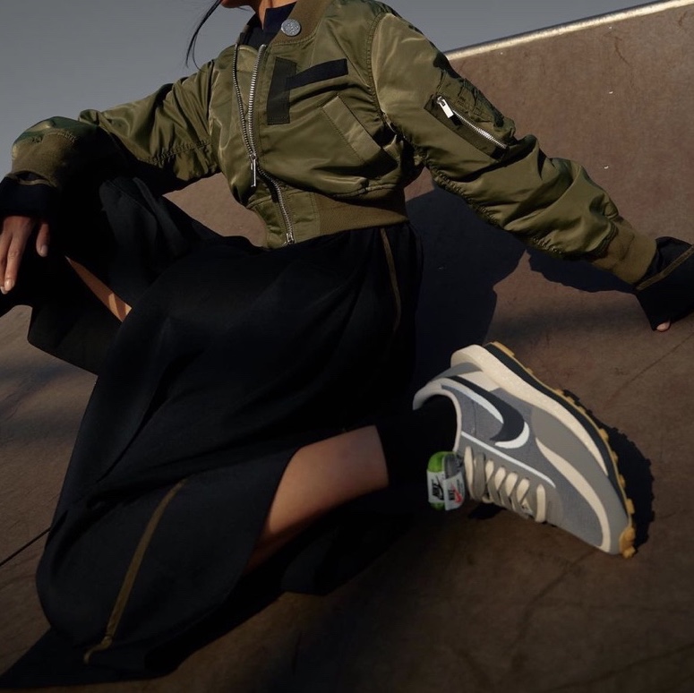 Nike x Sacai x Clot LDWaffle Cool Grey 착용 스타일 - 2